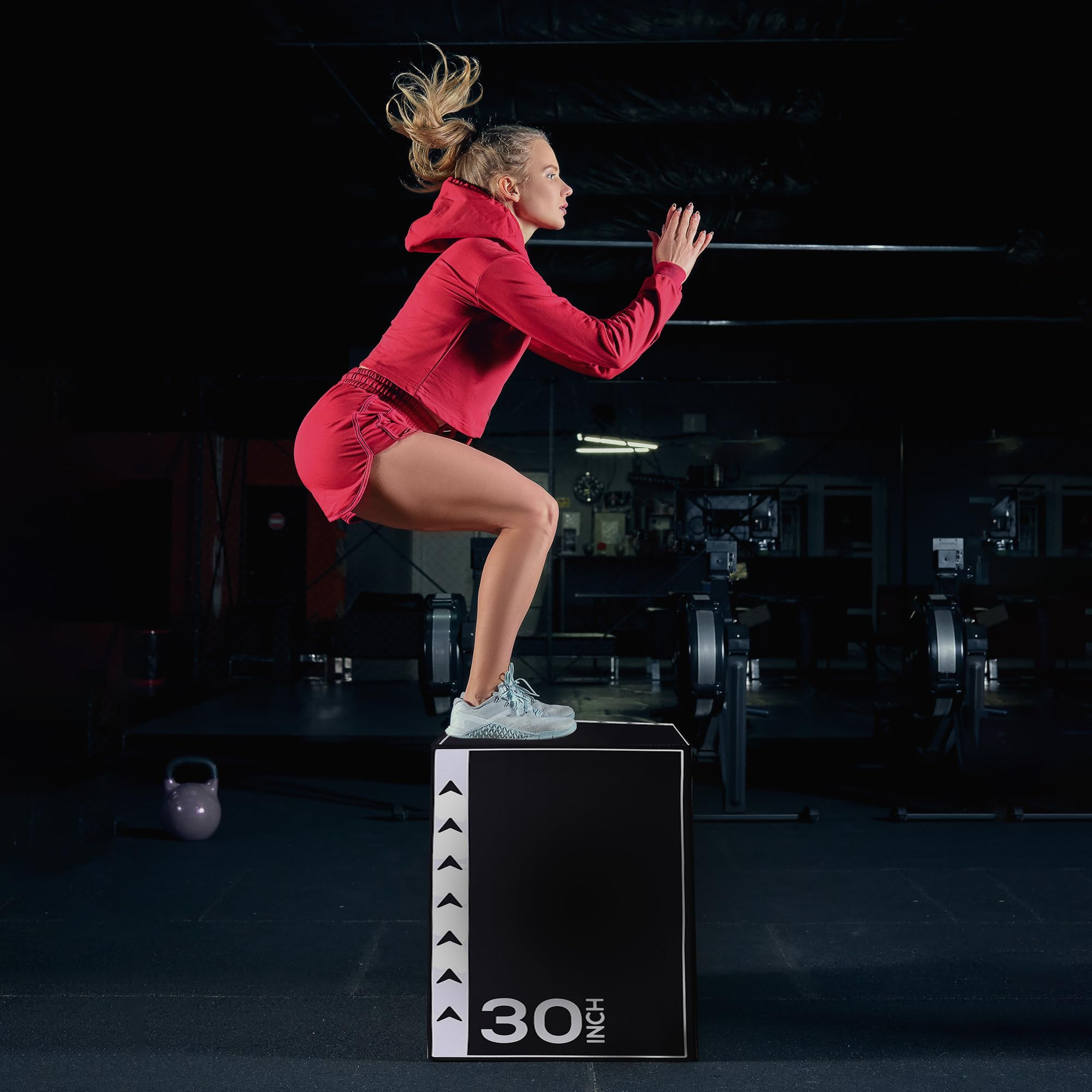 BalanceFrom Plyo Jumping Box for Home Gym - Adjustable Height Exercise Platform for Plyometrics, CrossFit & Cardio Workouts - Perfect for HIIT Training, Box Jumps & Fitness Routines