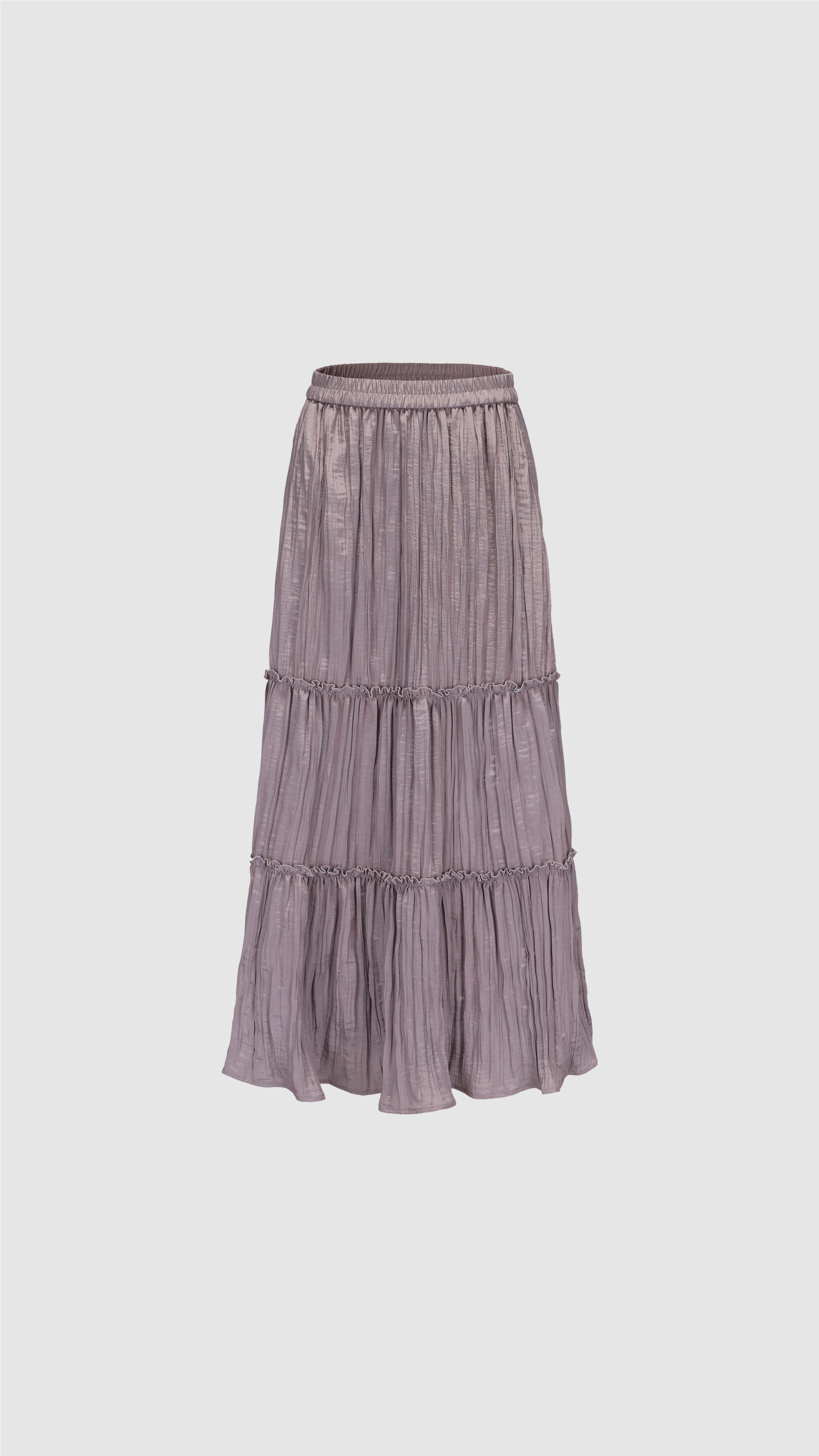Stylish Pleated Skirt for Women - Trendy A-Line Midi Skirt with Elastic Waist | Perfect for Office, Party & Casual Outfits