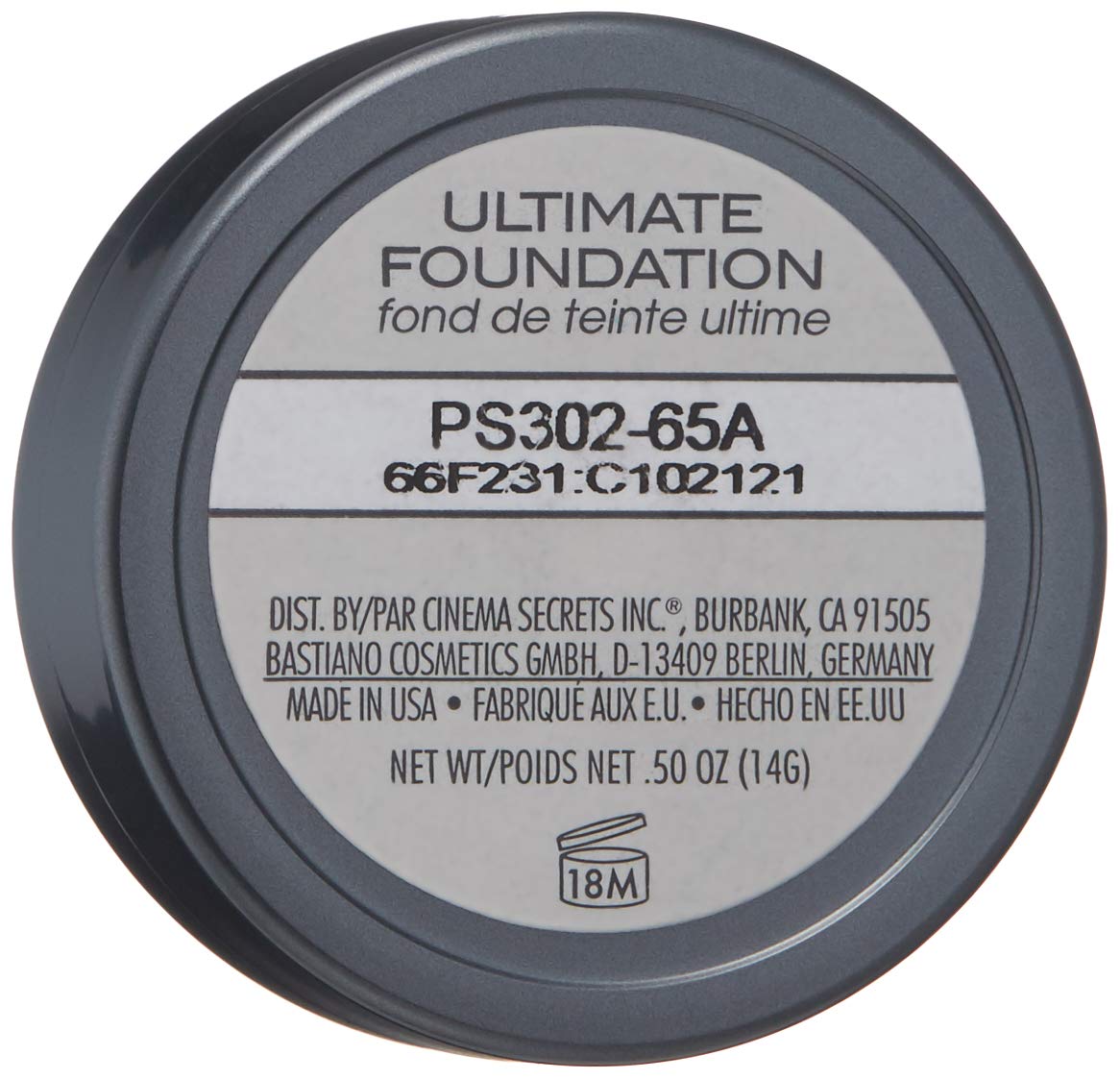 Cinema Secrets Pro Cosmetics Ultimate Foundation - 302 65A - Full Coverage Liquid Makeup for Flawless Skin | Perfect for Professional Makeup Artists & Everyday Wear