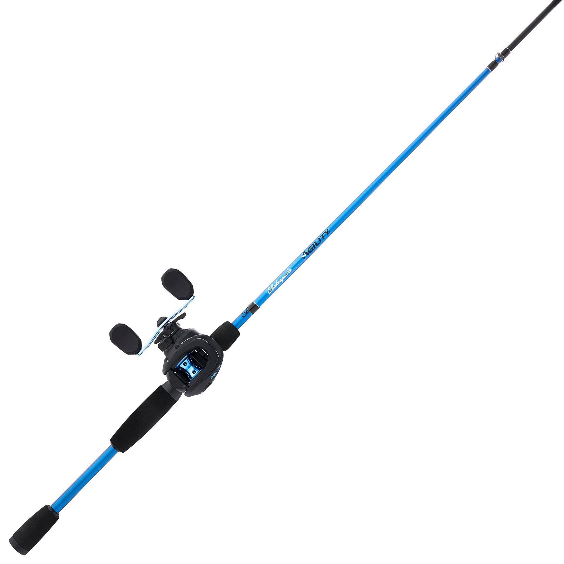 Agility® Baitcast Fishing Rod and Reel Combo - Lightweight Graphite Baitcasting Setup for Bass, Walleye, Pike Fishing | Perfect for Freshwater Lakes, Rivers, and Saltwater Shore Casting