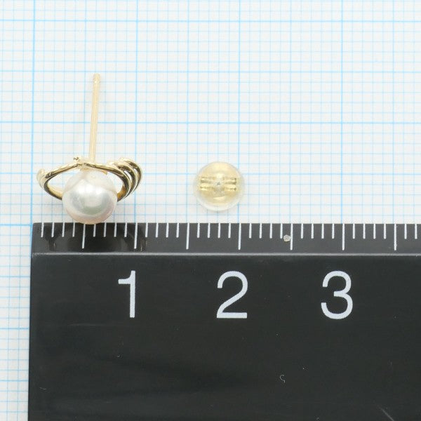 18K Yellow Gold Pearl Earrings for Women - Elegant Freshwater Pearl Stud Earrings - Perfect for Weddings, Parties & Special Occasions
