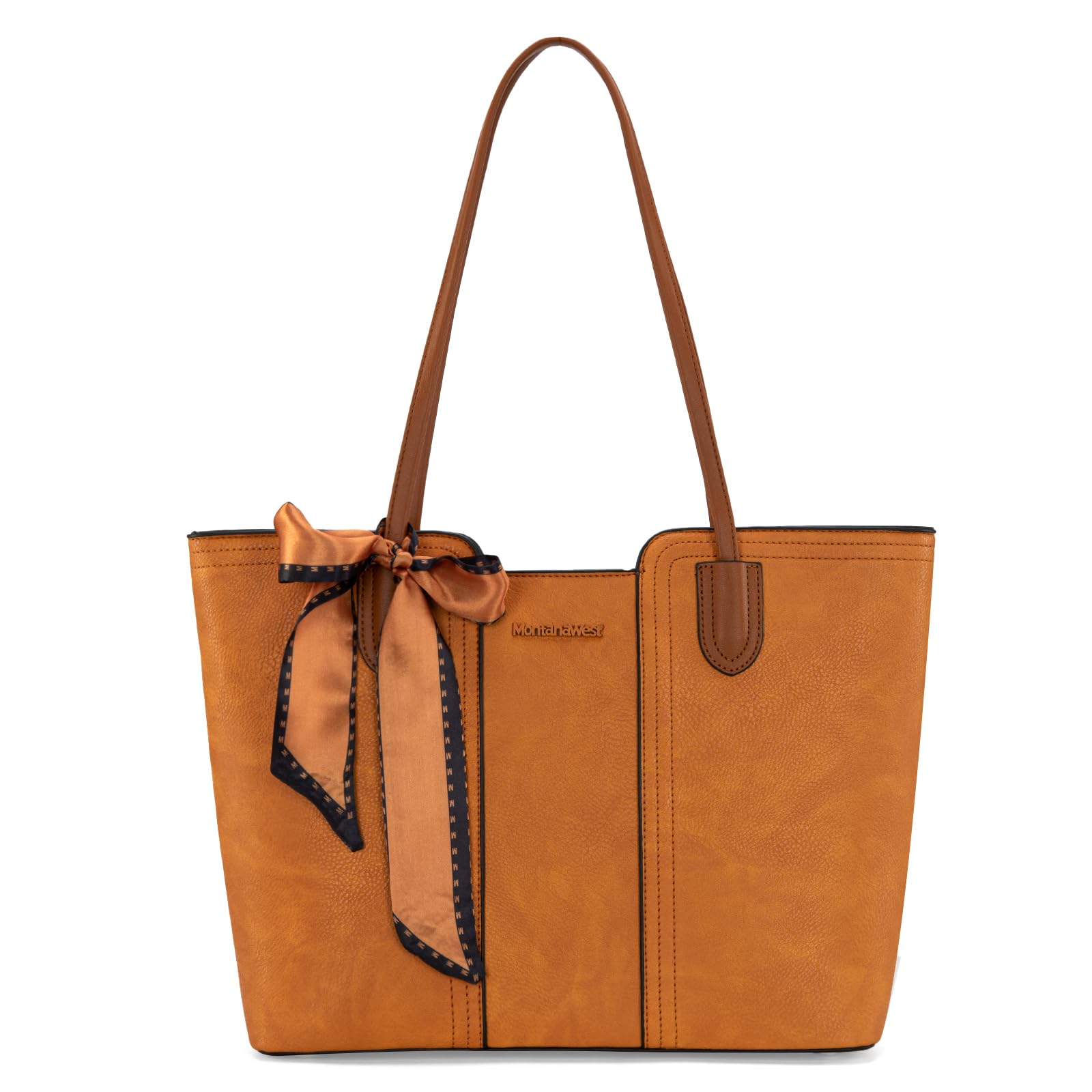 Montana West Women's Medium Tote Bag with Scarf - Stylish Top Handle Handbag for Work, Travel & Everyday Use
