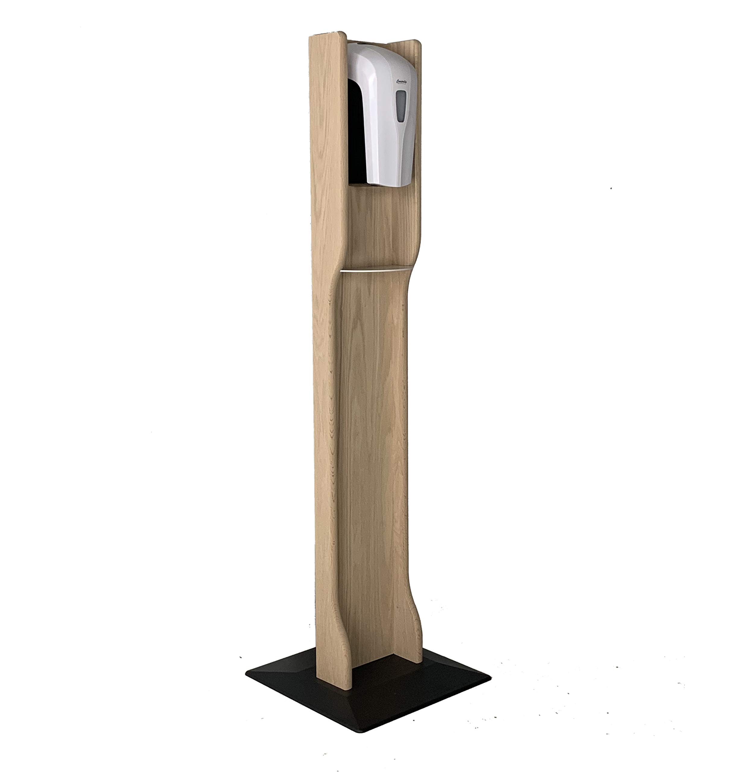 Natural Wooden Mallet Gel Hand Sanitizer Dispenser with Drip Catcher - Unfinished Wood Stand - Made in USA - Fast Shipping | Perfect for Home, Office, and Public Spaces Hygiene