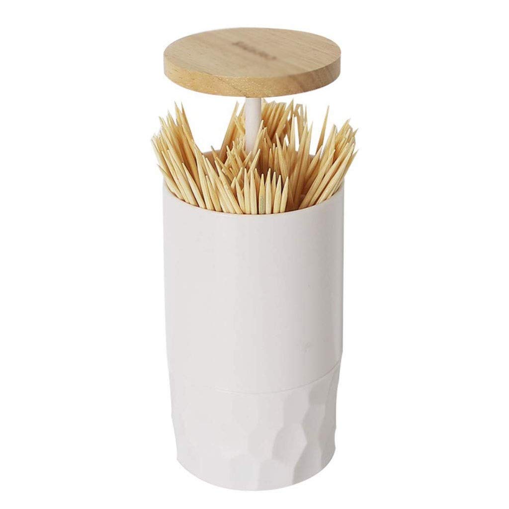 Creative Toothpick Holder Box with Cotton Swab Storage - Simple Home Organizer for Bathroom, Kitchen & Travel - Hand Press Design for Easy Access