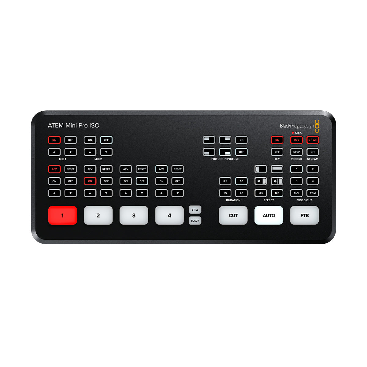 Blackmagic Design ATEM Mini Pro ISO HDMI Live Stream Switcher - Professional 4K Video Mixer for YouTube, Twitch & Podcasting (Open Box) | Perfect for Home Studios, Live Events & Content Creators