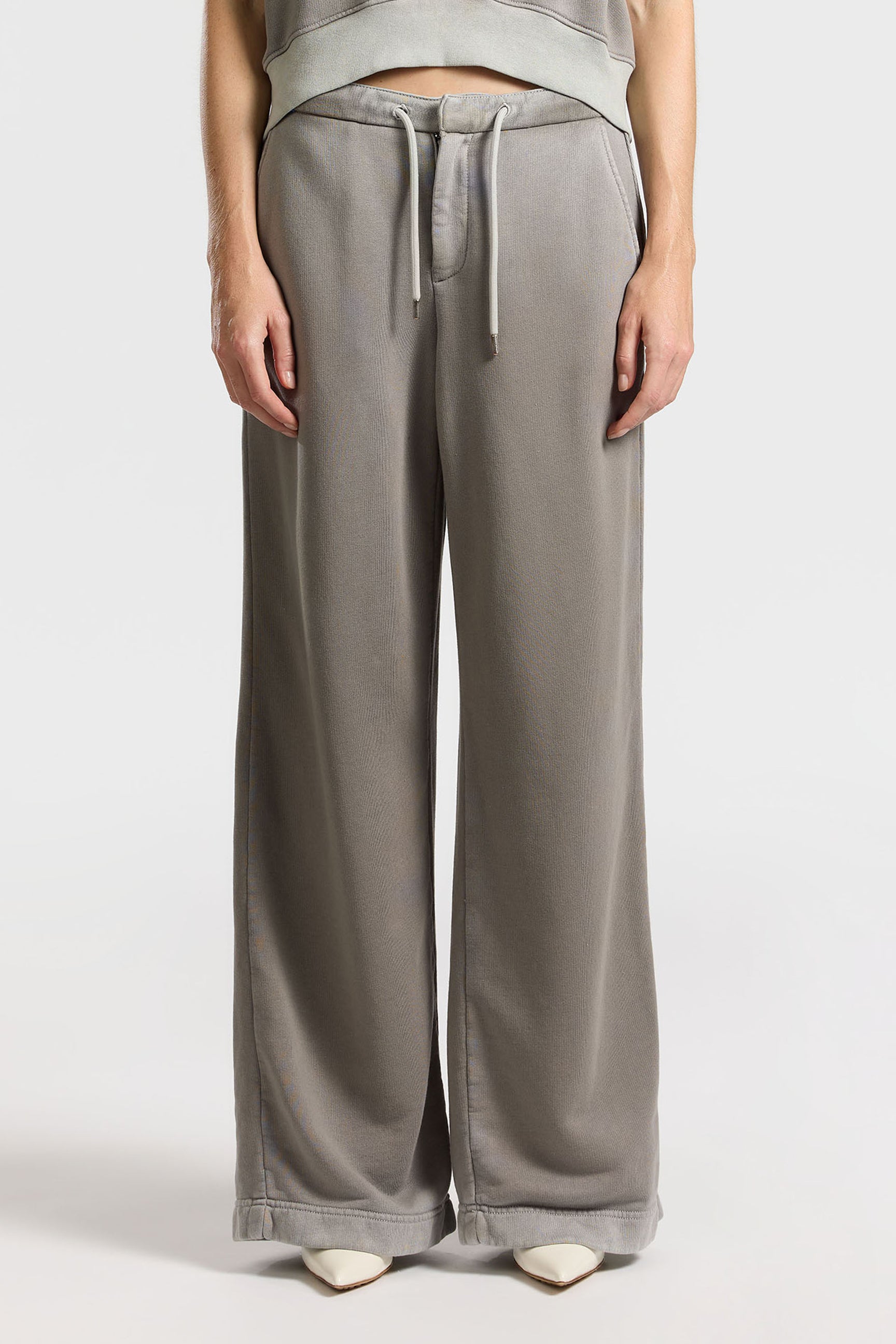 Vintage Cement Geneva Pants - High Waisted Casual Trousers for Women | Perfect for Office, Travel & Everyday Wear