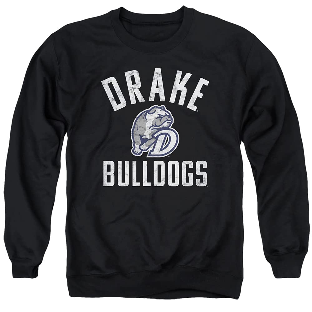 Drake University Bulldogs Logo Unisex Crewneck Sweatshirt - Official NCAA Apparel, Black, Small - Perfect for Game Day, School Spirit & Casual Wear