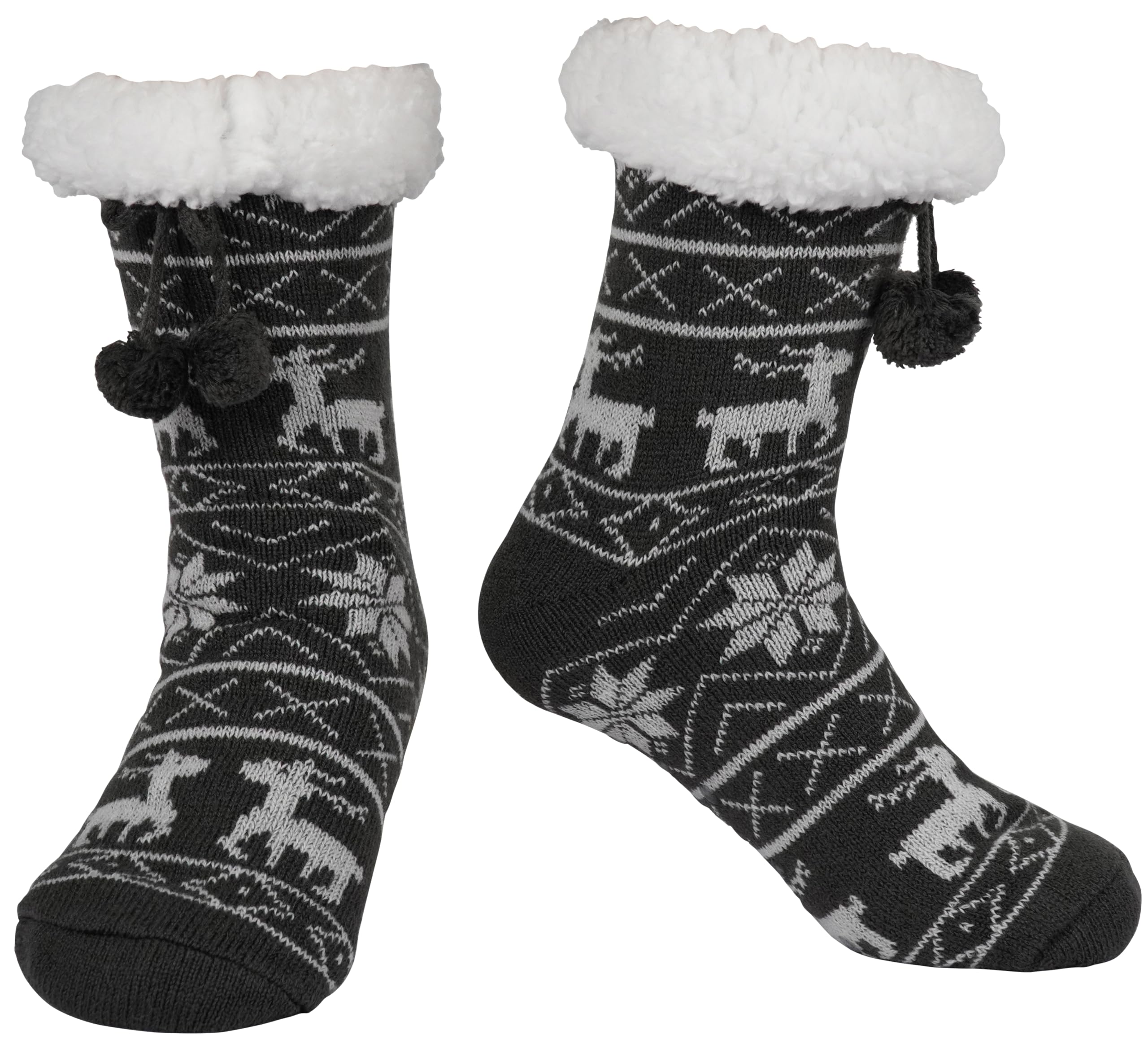 BenSorts Women's Non-Slip Winter Thick Slipper Socks with Grippers - Warm Fuzzy House Socks for Cold Weather, Cozy Indoor & Outdoor Wear - Perfect Christmas Gifts for Her