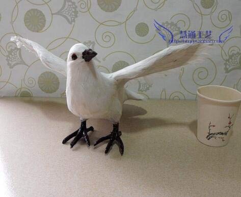 ZAMTAC Realistic Simulation Stationary Spread Wings Pigeon - White Dove Display Props for Wedding Photography, Dress Shows & Exhibition Decor (Set of 2) - Perfect for Bridal Shoots, Event Decorations & Photo Studio Backdrops