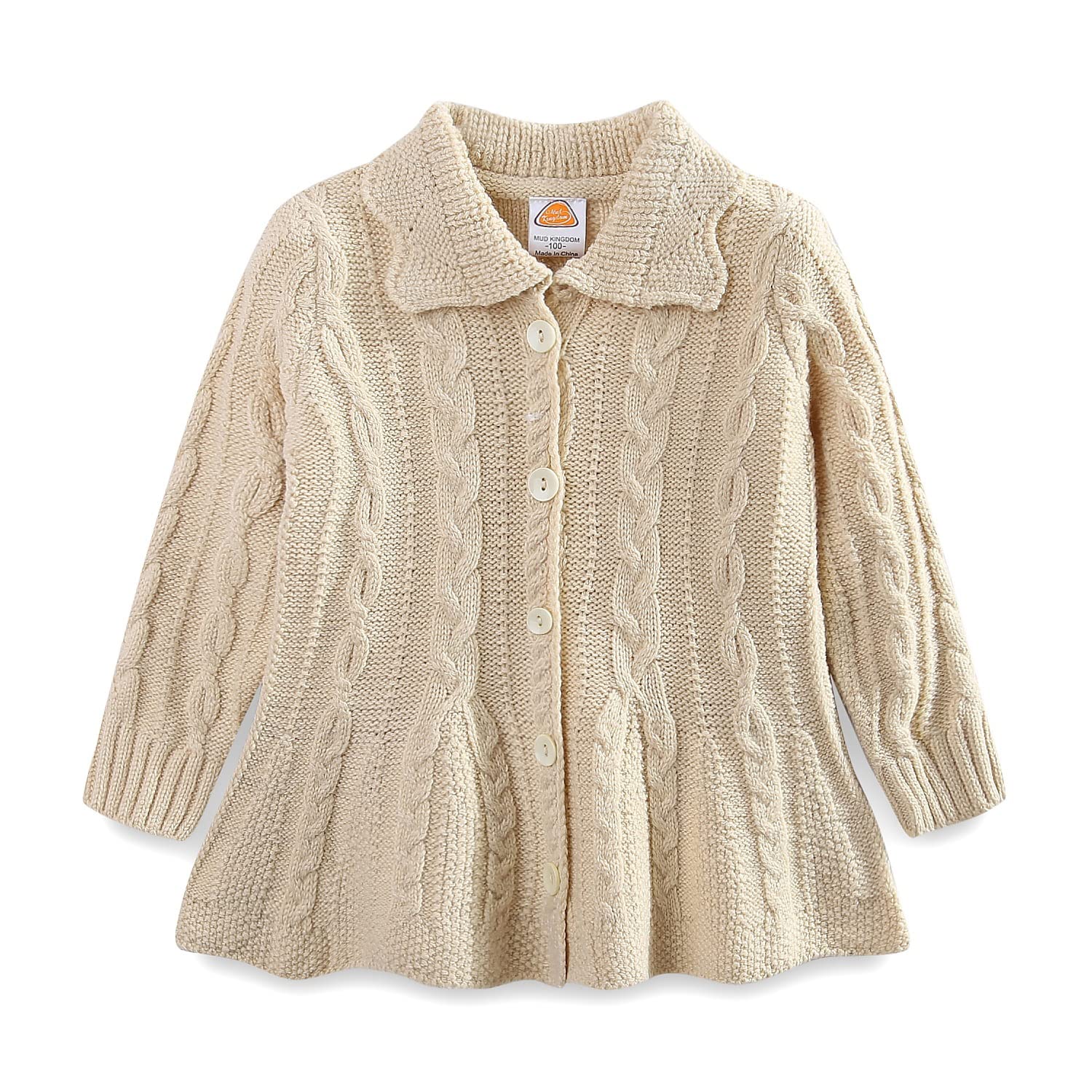 Mud Kingdom Girls Cardigan Sweaters Button Up - Soft Knit Cardigan for Girls with Front Buttons - Perfect for School, Playdates & Casual Outfits