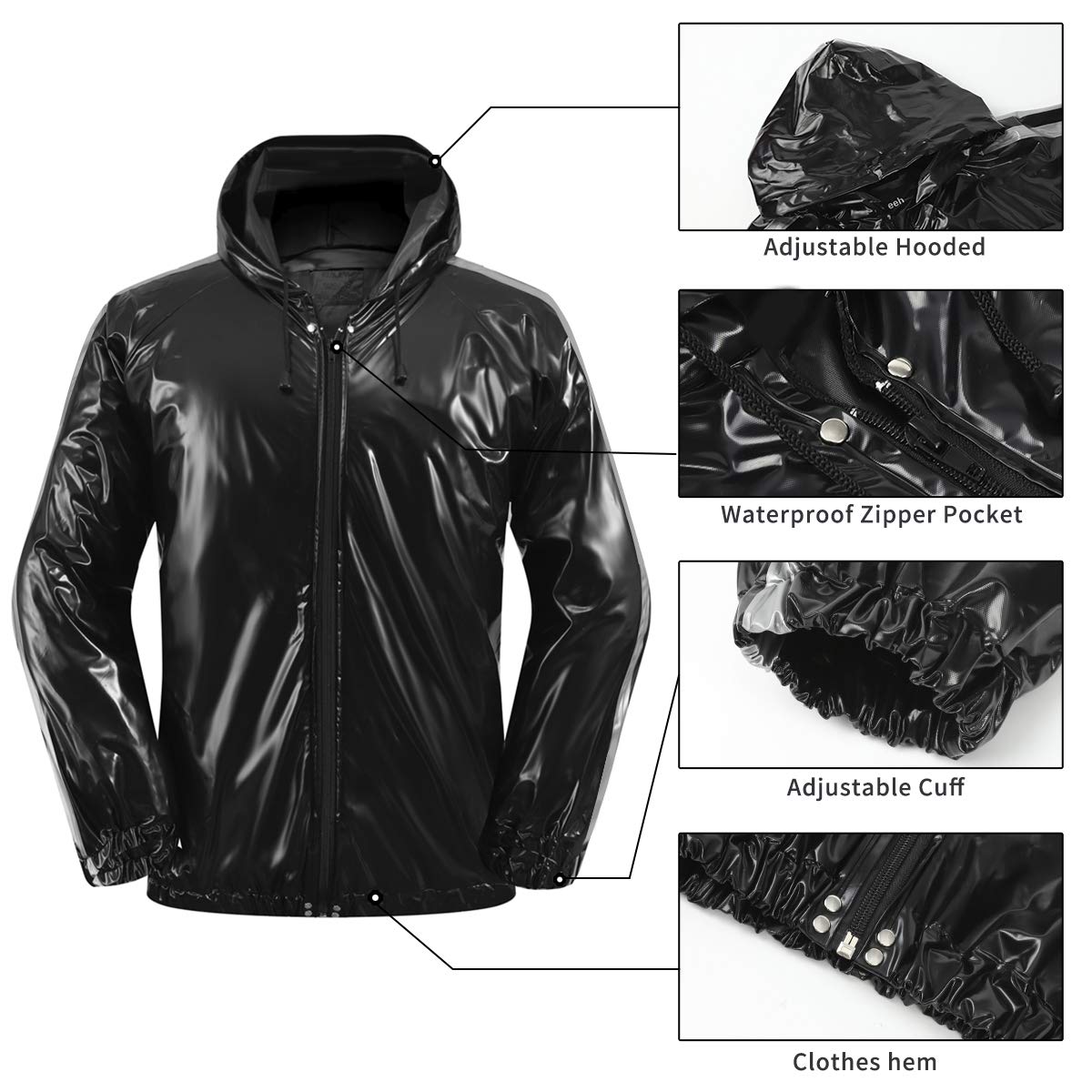 Premium Anti-Rip Sauna Suit for Weight Loss & Sweat - MMA Training, Gym Workout Jacket & Pants Set for Men & Women - Ideal for Fat Burning, Detox, and Intense Exercise Sessions