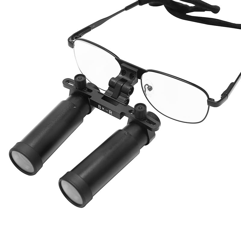 8X Magnifying Glasses for ENT & Ophthalmology - High Power Binocular Loupes with Adjustable Headband - Perfect for Dental, Surgical, Jewelry & Watch Repair
