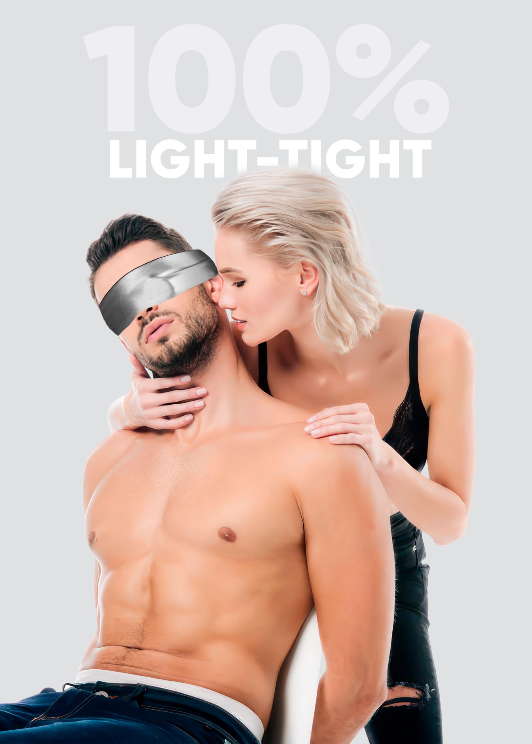 Premium Satin Sleep Mask Set - Adjustable Silk Eye Mask & Blindfold for Women & Men - Soft 59 Inch Sleeping Eye Cover for Travel, Relaxation & Better Sleep