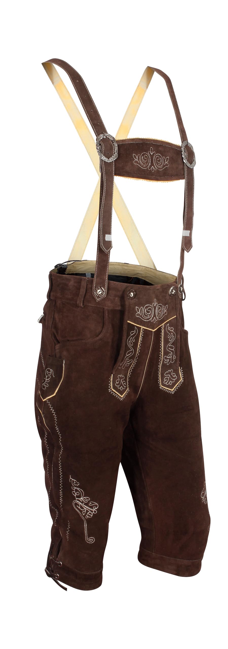 Authentic Genuine Leather German Lederhosen for Men - McWilliams Traditional Oktoberfest Outfit | Bavarian Costume for Beer Festivals, Cultural Events & Halloween Parties
