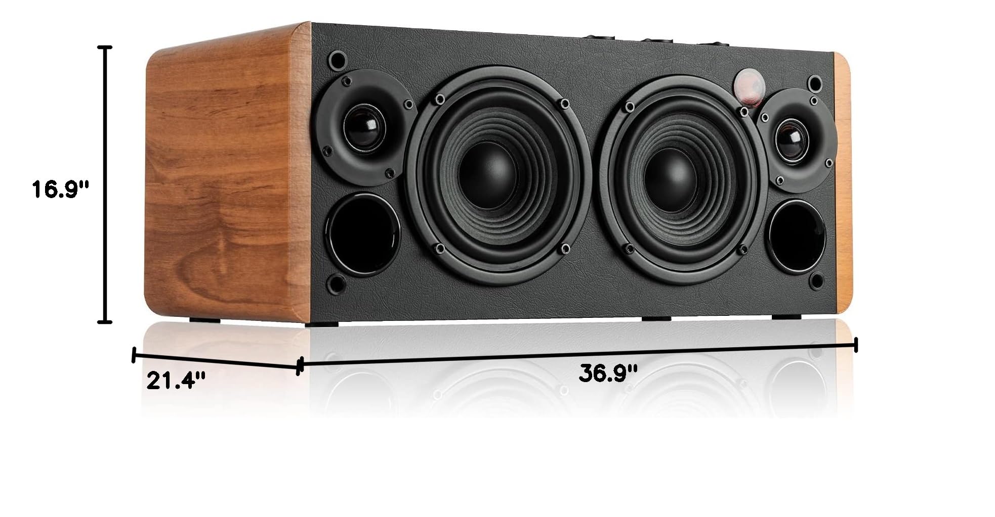 Edifier D12 Bluetooth 5.0 Computer Speakers - 70W RMS Wireless Stereo Desktop Speakers with Subwoofer Line Out, RCA & Aux Input for PC, Laptop, Monitor - Wooden Enclosure for Home Office & Gaming Setup