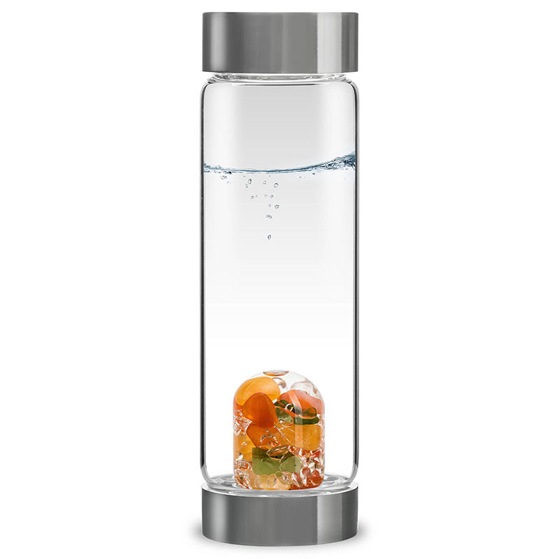 Premium Crystal Water Bottle with Motivational Quote 
