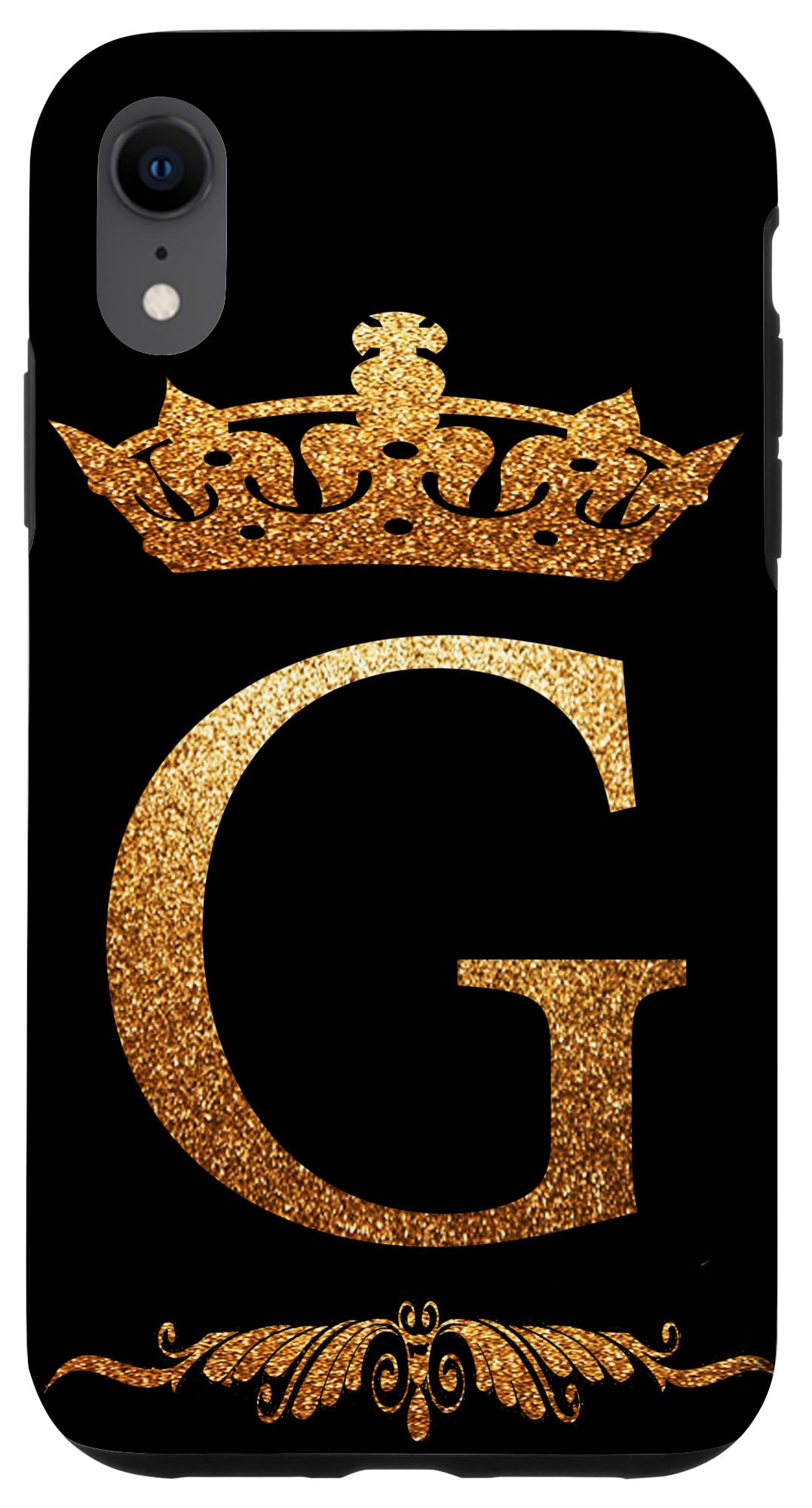 **iPhone XR Crown Phone Case - Letter G Initial Design, Durable Protective Cover for Men & Women | Perfect Gift for Birthday, Anniversary**