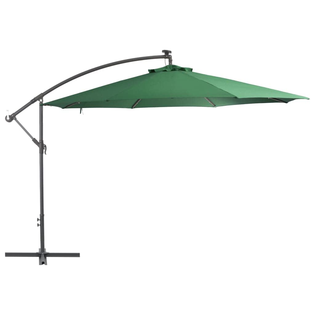 LED Cantilever Umbrella with Metal Pole - 137.8