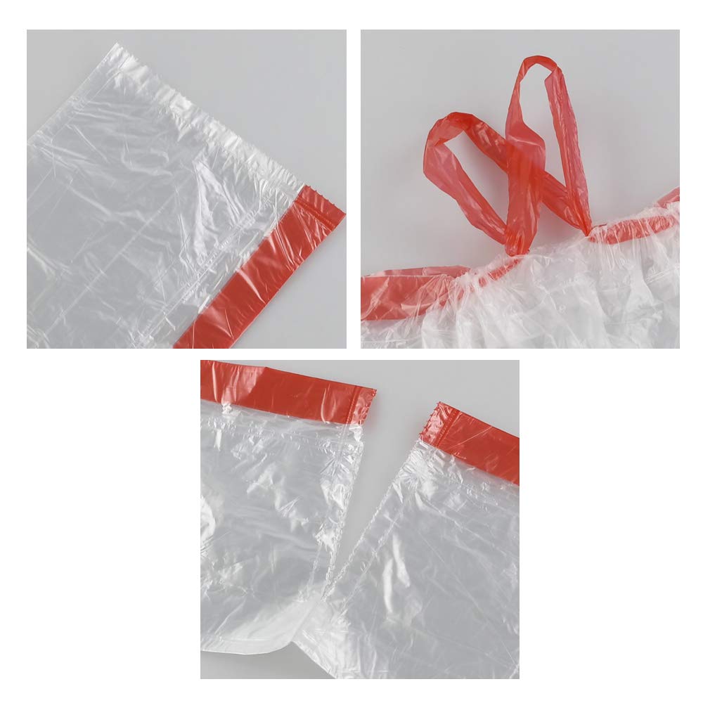 1.5 Gallon Drawstring Small Trash Bags - Clear Bin Liners for Bathroom, Office & Kitchen Waste Disposal - Small Garbage Bags for Home & Commercial Use