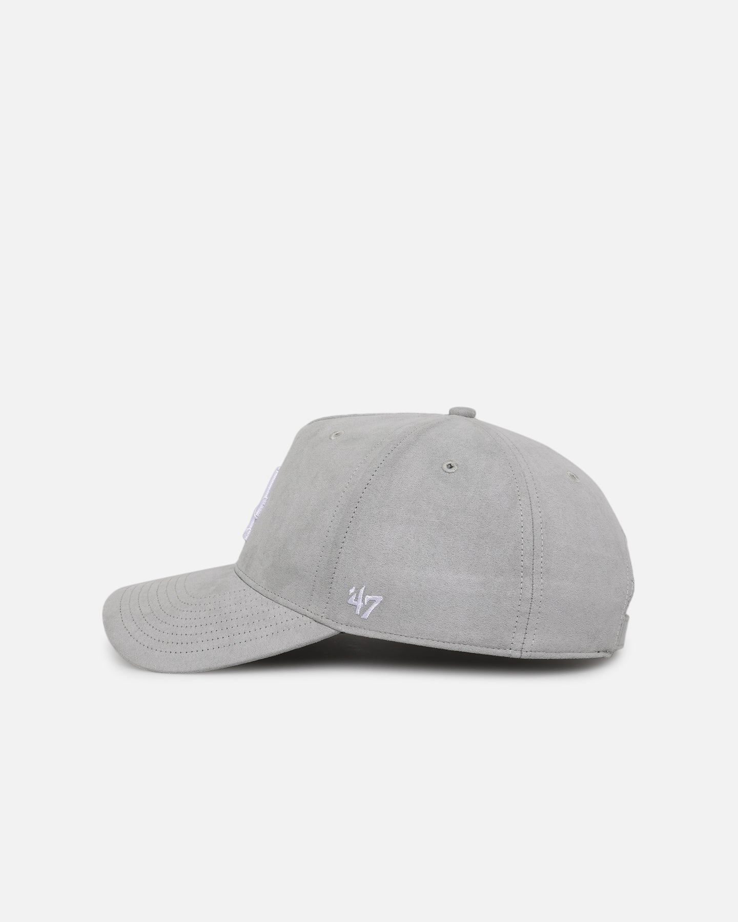 47 Brand Los Angeles Dodgers '47 MVP DT Ultrasuede Strapback Hat - Gray/White Adjustable Baseball Cap for Men & Women - Perfect for Games, Casual Wear & Sports Fan Gifts