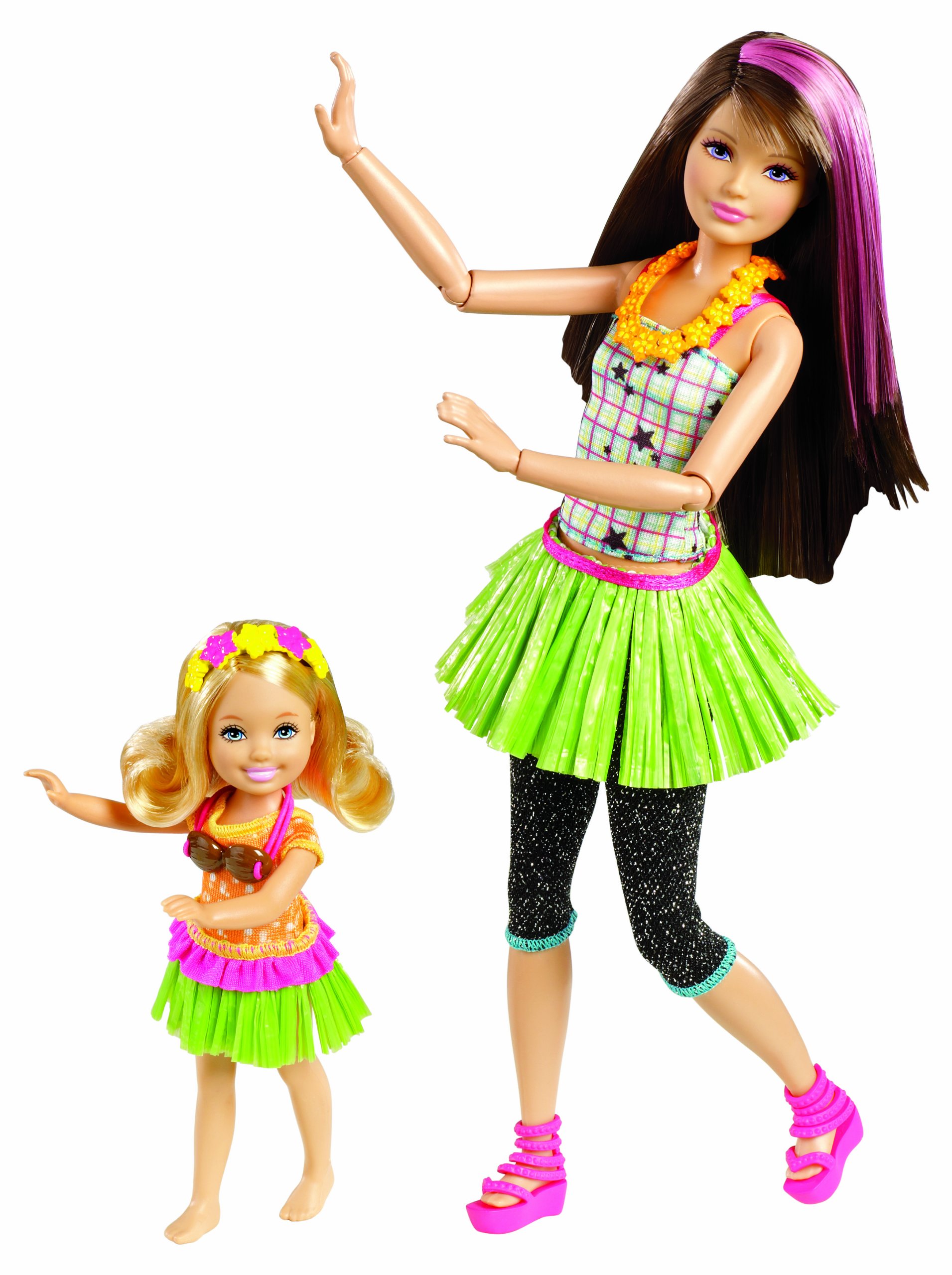 Barbie Sisters Hula Dance Skipper and Chelsea Doll 2-Pack - Hawaiian Themed Doll Set for Kids' Imaginative Play & Collectors