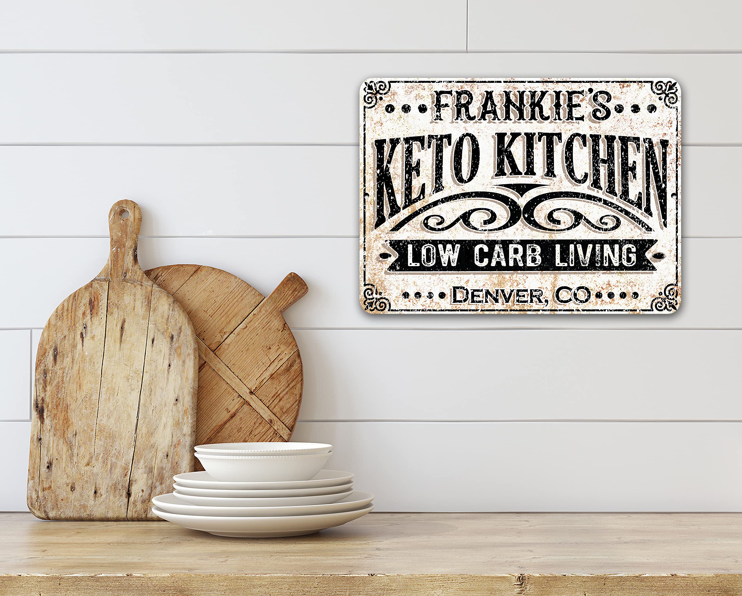 Custom Keto Diet Metal Wall Sign - Motivational Kitchen Decor for Weight Loss & Healthy Lifestyle - Perfect for Home Gym, Office or Fitness Studio