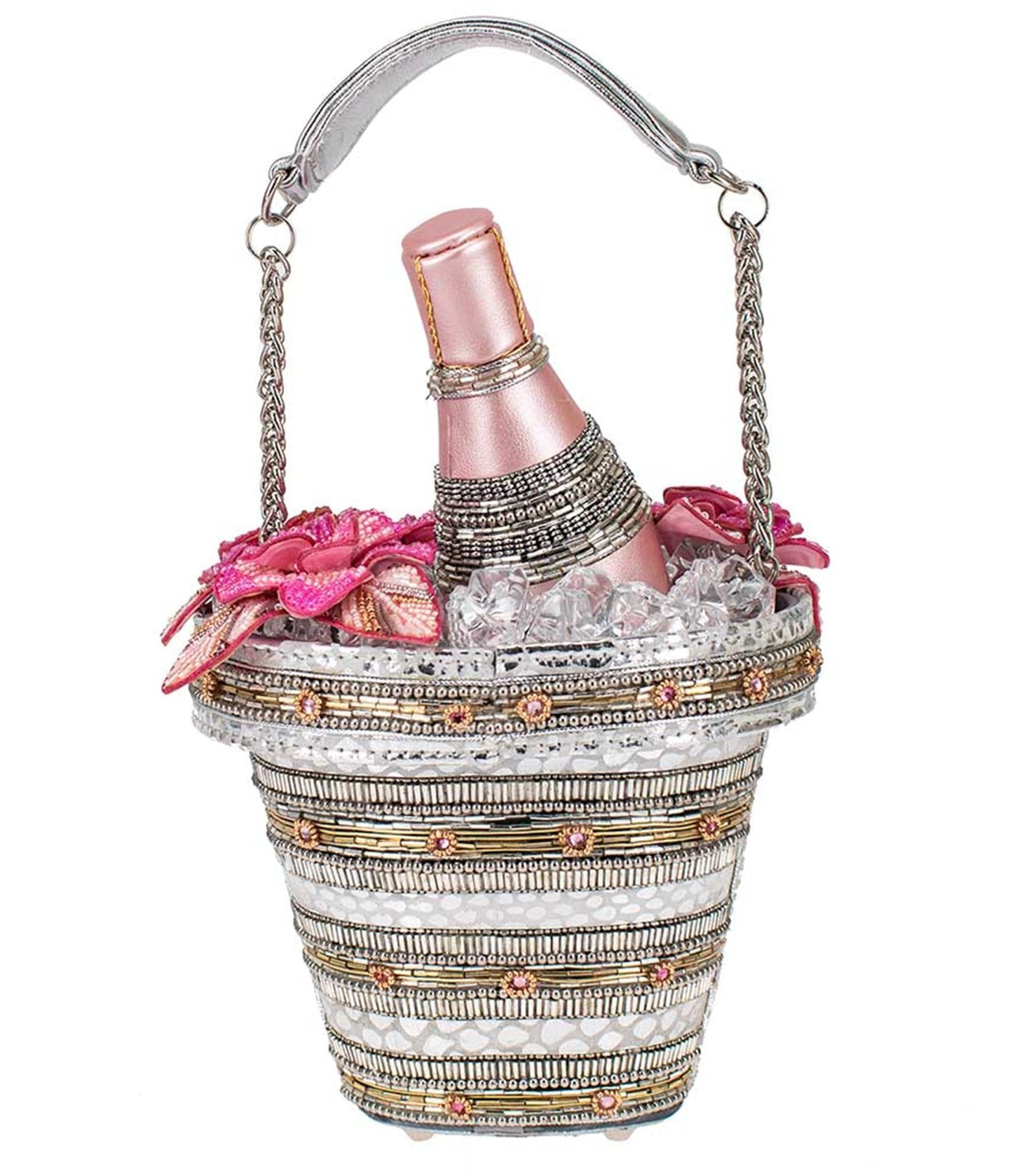 Mary Frances Champagne On Ice Handbag - Elegant Evening Clutch for Parties, Weddings & Special Events