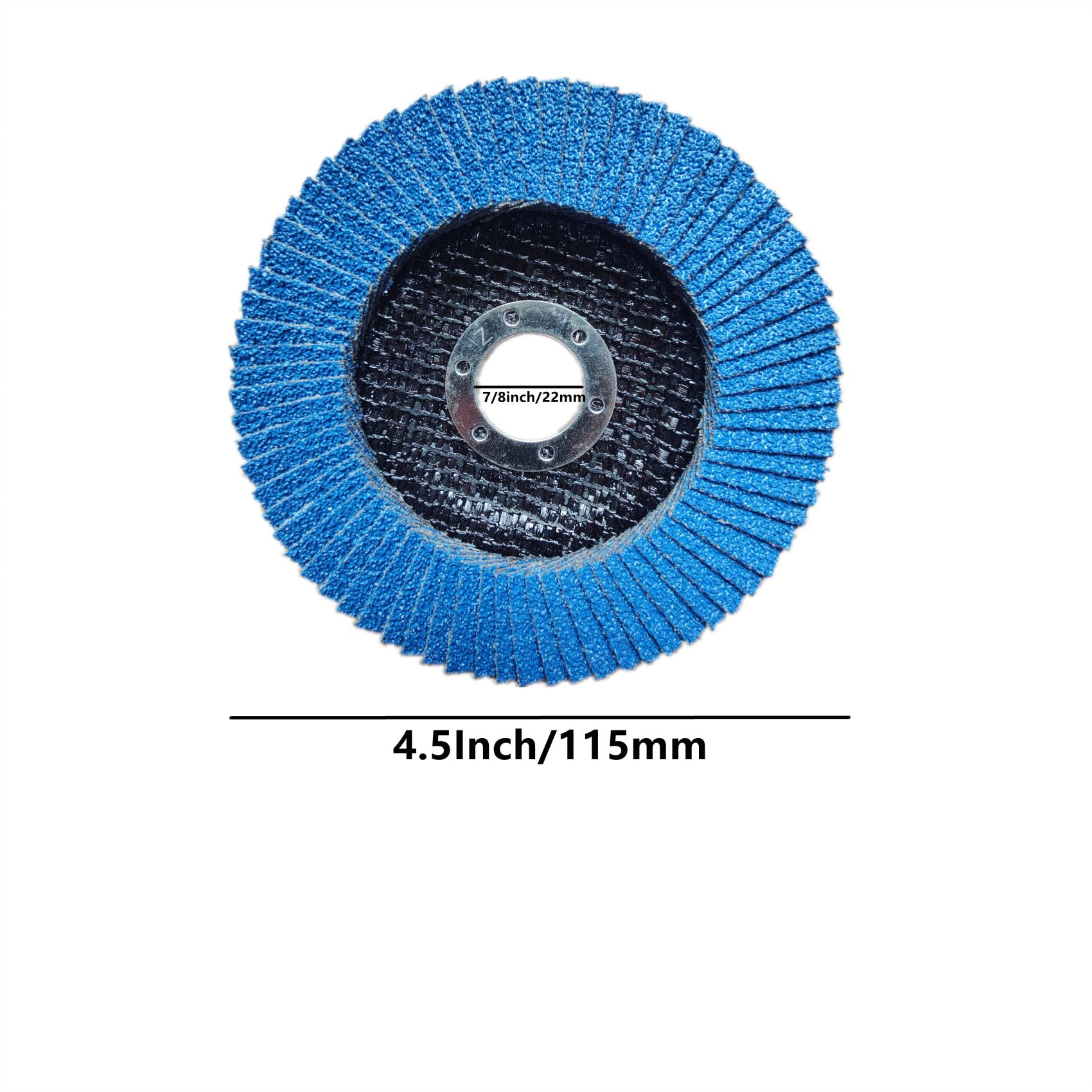 4.5 Inch Zirconia Flap Discs for Angle Grinder - 60 Grit 4.5x7/8