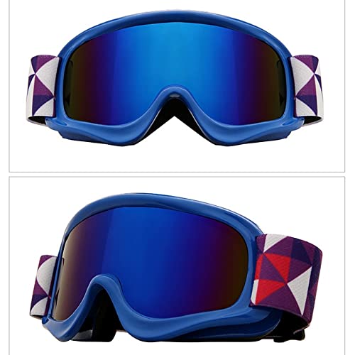 Kids Anti-Fog Ski Goggles - UV400 Windproof Snowboard Glasses for Boys & Girls - Anti-Glare Winter Sports Eyewear for Skiing & Snowboarding - Perfect for Snowy Slopes & Outdoor Winter Adventures (Black)