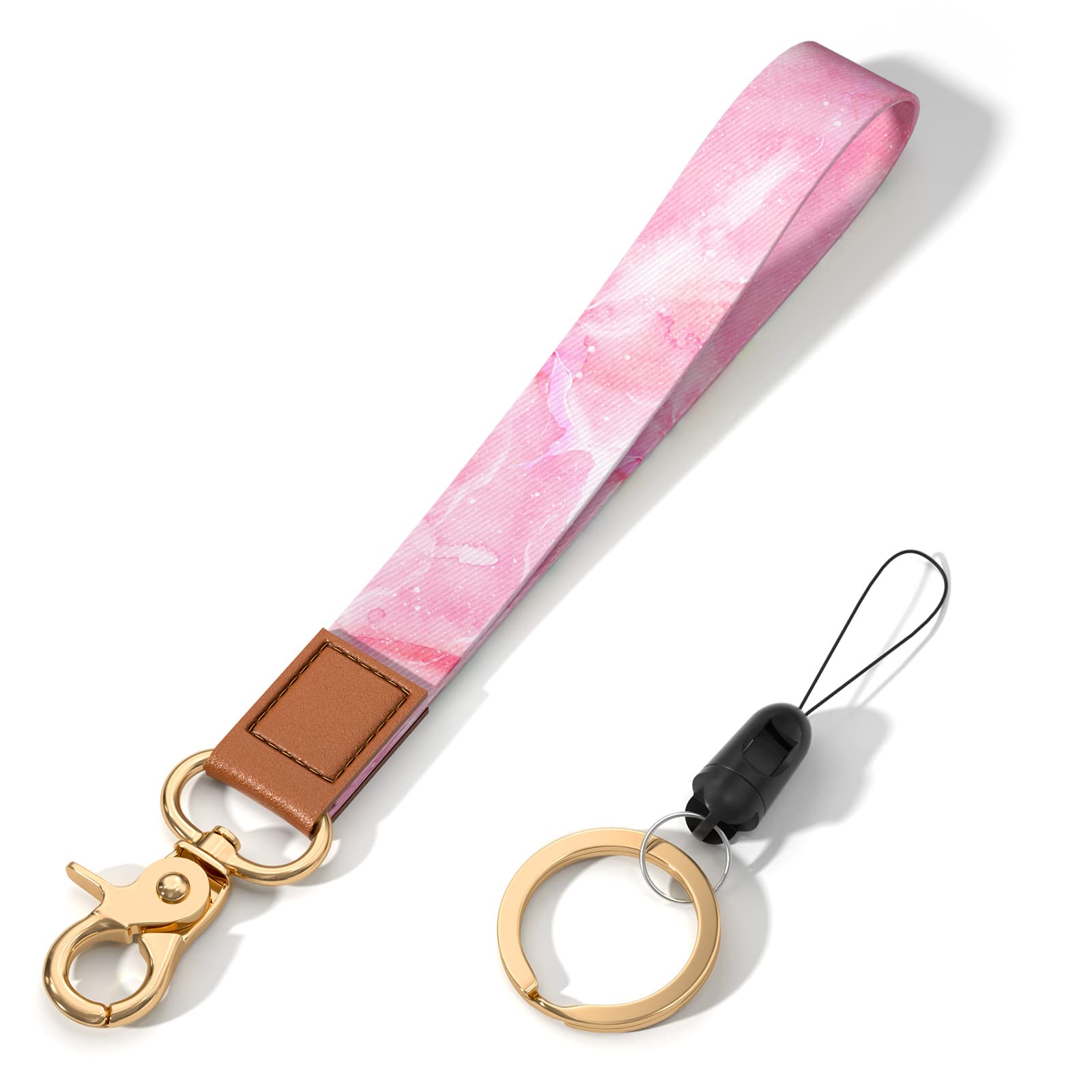 Stylish Wrist Lanyard Keychain for Women & Men - Secure Holder for Car Keys, ID Badges, Cards, Wallet & Phone - Perfect for Work, Travel & Outdoor Activities