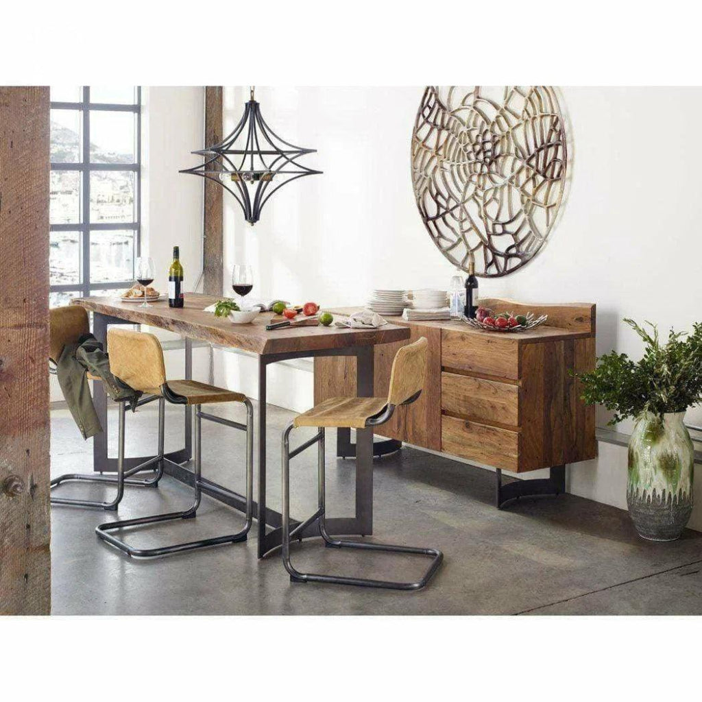 66 Inch Industrial Sideboard Buffet Cabinet for Dining Room - Rustic Wood & Metal Storage Console Table for Home Decor & Entertaining