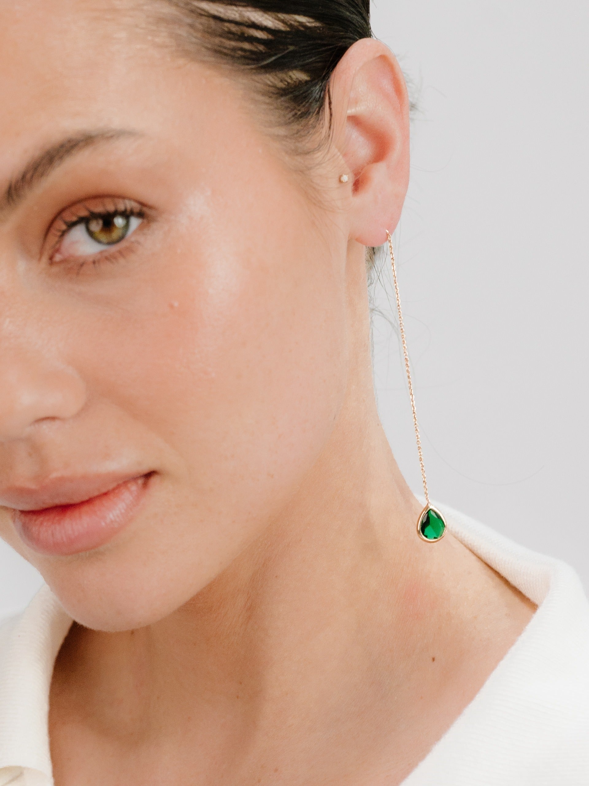 Dainty Chain and Crystal Dangle Earrings for Women - Elegant Minimalist Jewelry for Everyday Wear, Parties & Special Occasions