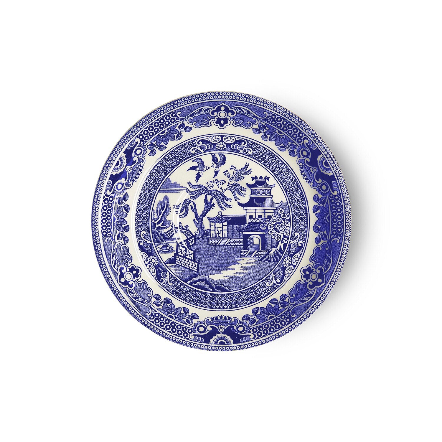 Blue Willow Dinnerware Set by Burleigh – Elegant English Bone China Plates, Bowls & Cups – Perfect for Formal Dining, Tea Parties & Home Decor