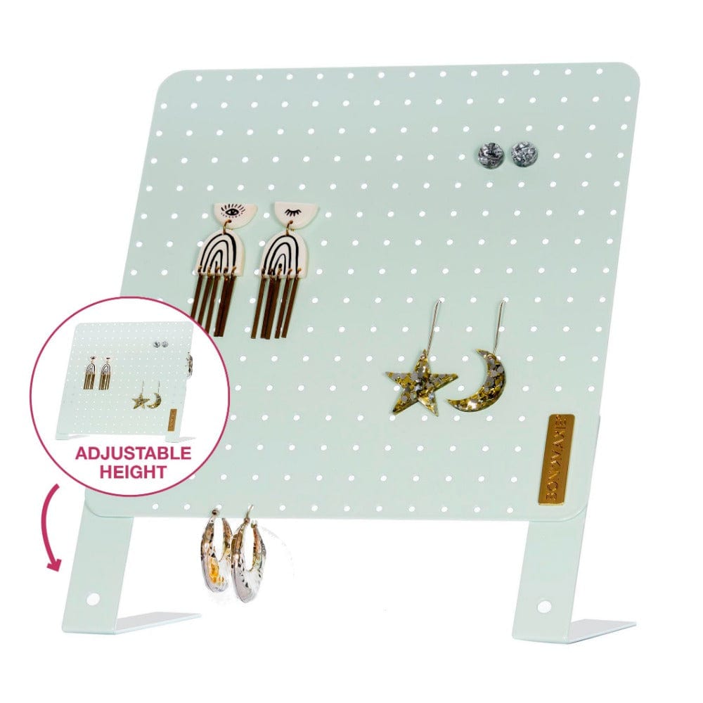Elegant Mint Green Earring Organizer - Holds Up to 120 Pairs of Jewelry - Perfect for Bedroom Vanity, Travel & Gift Giving