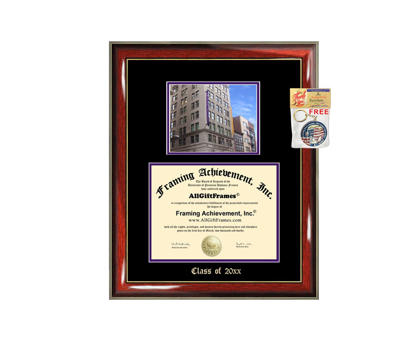 Custom Diploma Frame for Emerson College Graduation - Personalized Engraved Certificate Display Case | Bachelor, Masters, MBA, PhD Gift | Perfect for Office, Home Decor & Graduation Ceremonies