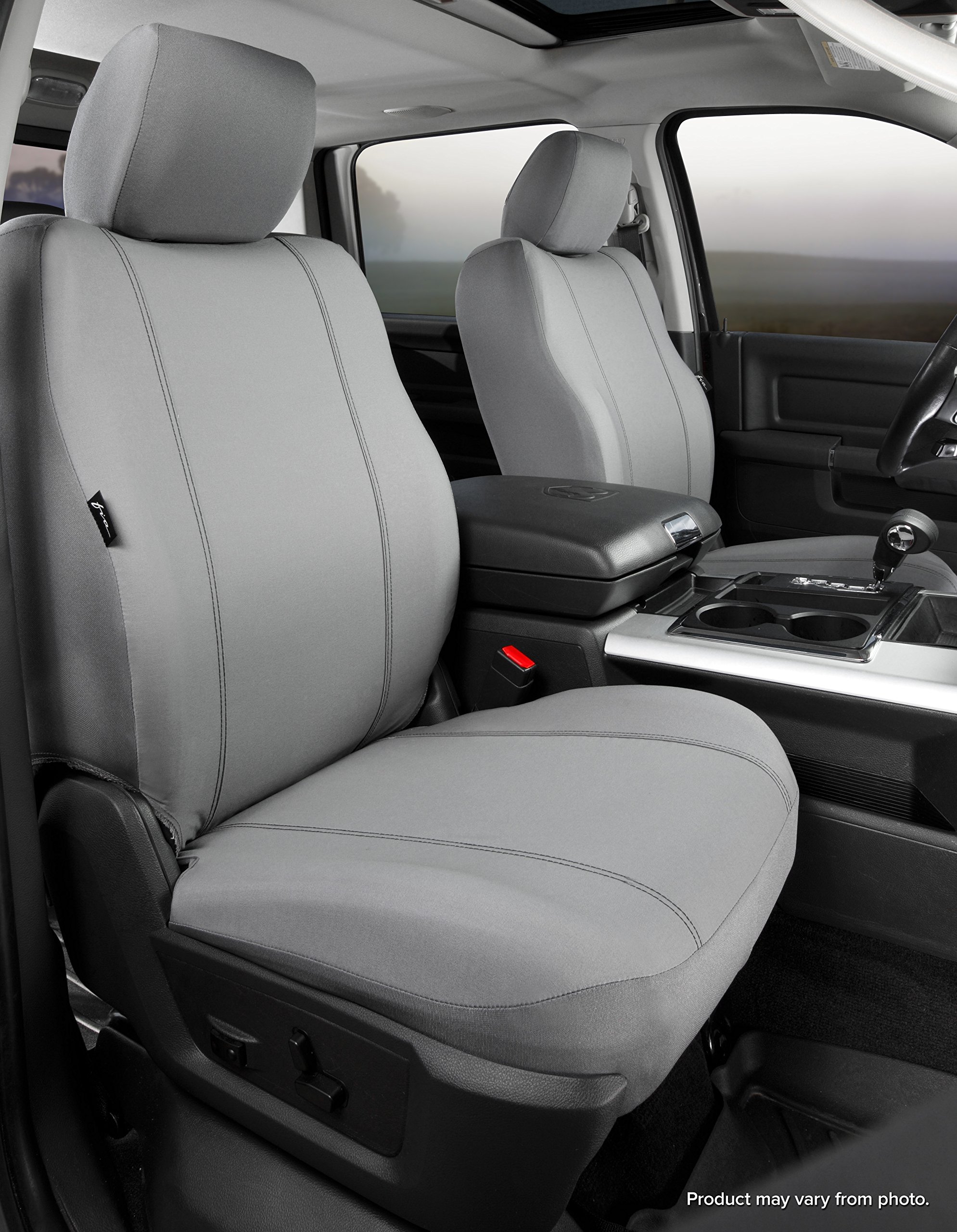 Fia SP82-99 Gray SP80 Car Seat Protector - Durable Poly-Cotton Seat Cover for Rear Bucket Seats | Waterproof & Universal Fit | Perfect for Pets, Kids, and Everyday Use