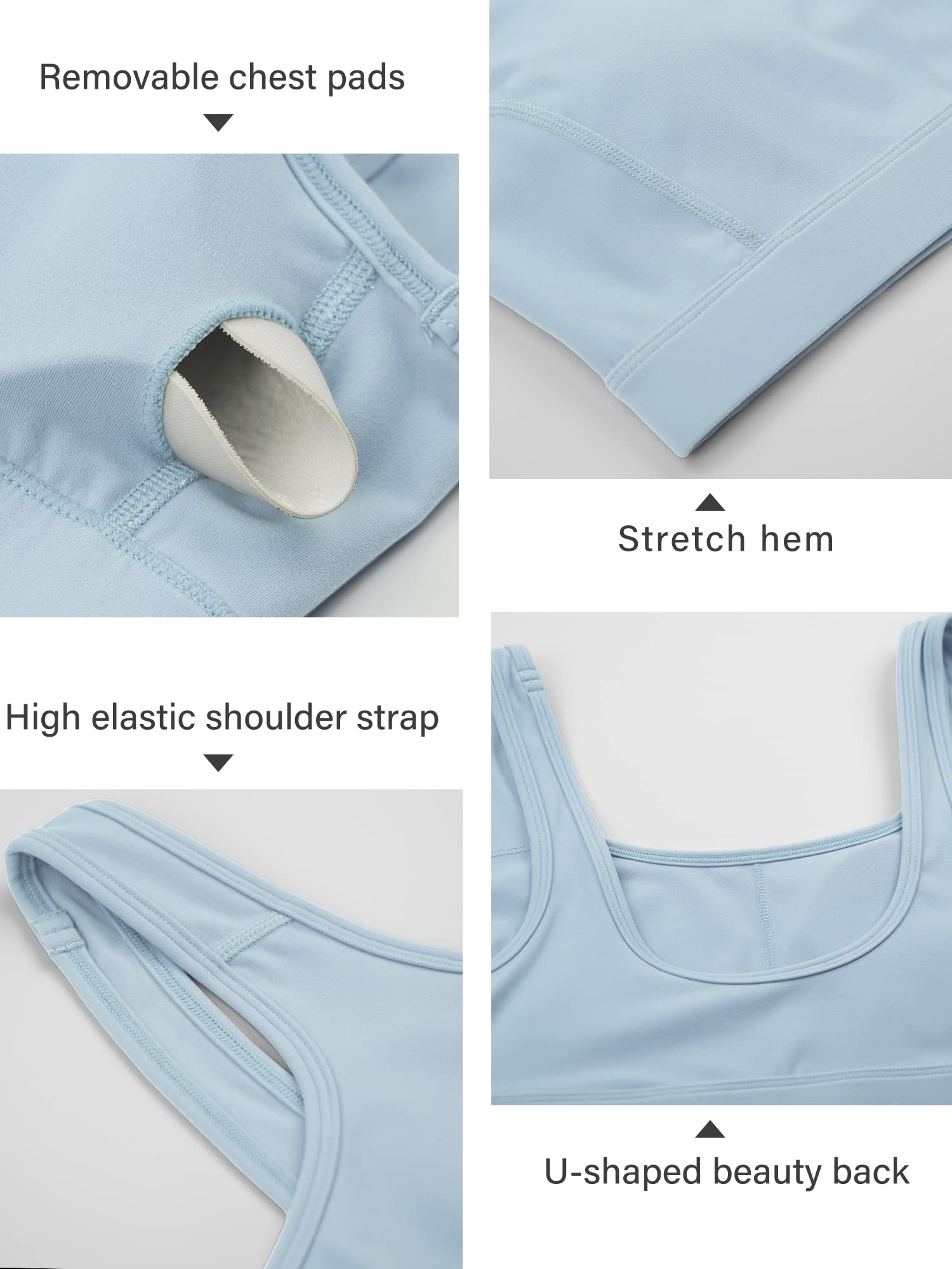 Stelle Women's Strappy Full Coverage Sports Bra - Criss Cross Back Yoga Bra with Padding for Workout & Gym - Perfect for Yoga, Running, Fitness & Active Lifestyle