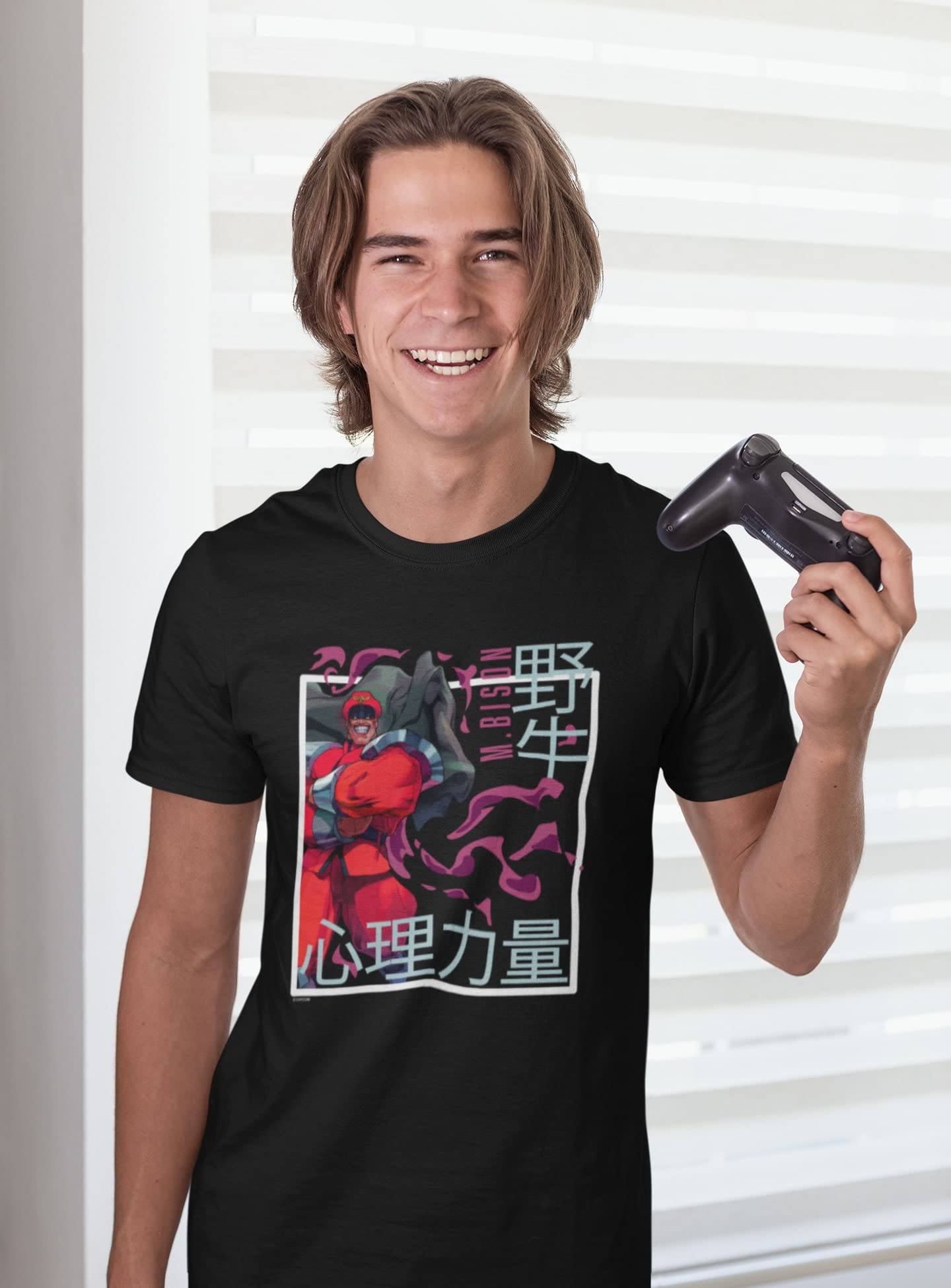 Street Fighter M. Bison Graphic T-Shirt - Vintage Gaming Tee for Men - Perfect for Cosplay, Gaming Events & Casual Wear