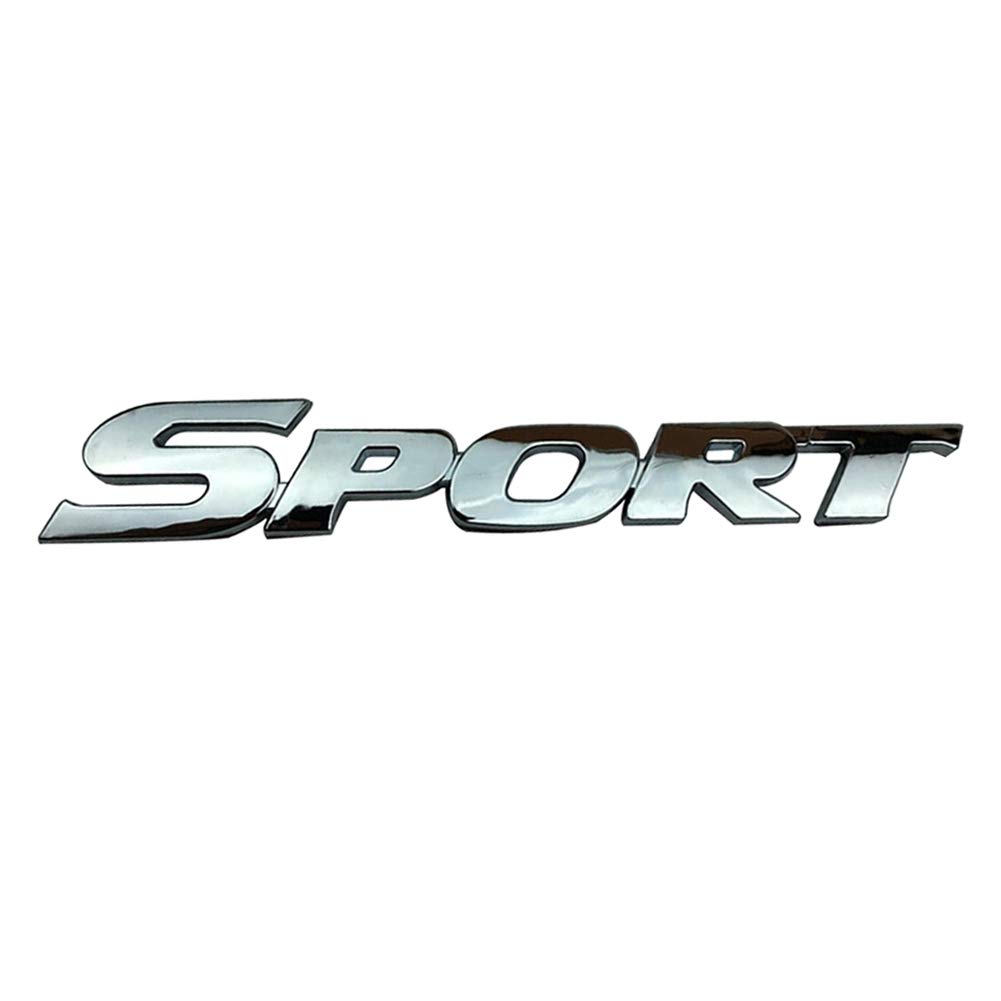 3D Car Decals & Auto Stickers - Sport Badge Decal Accessories for Toyota Highlander, Honda Civic, SUV - Silver Chrome | Car Customization, Vehicle Personalization, Auto Enthusiast Gift