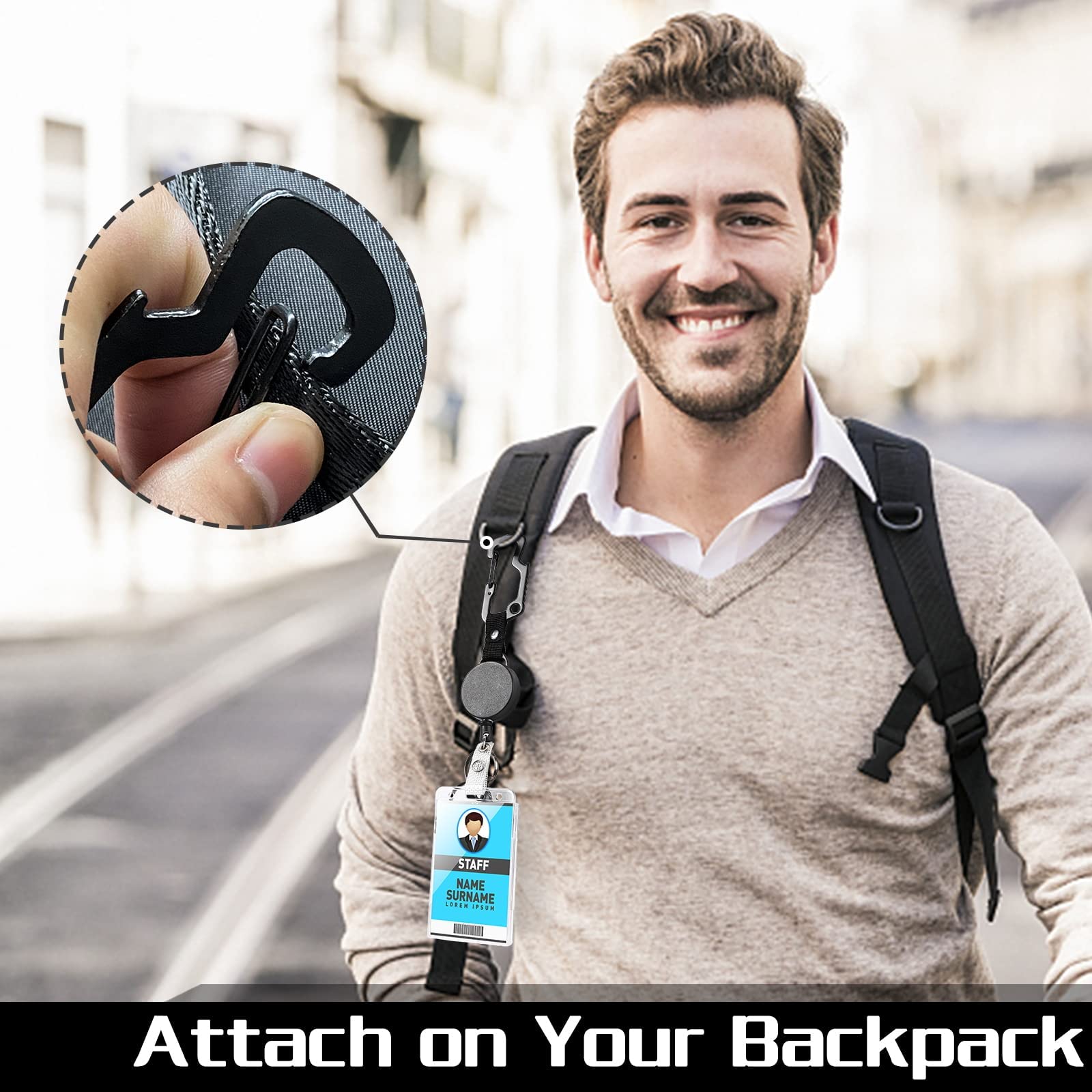 Heavy Duty Retractable Lanyard with Breakaway Safety - for ID Badges & Keys | Office & Event Use