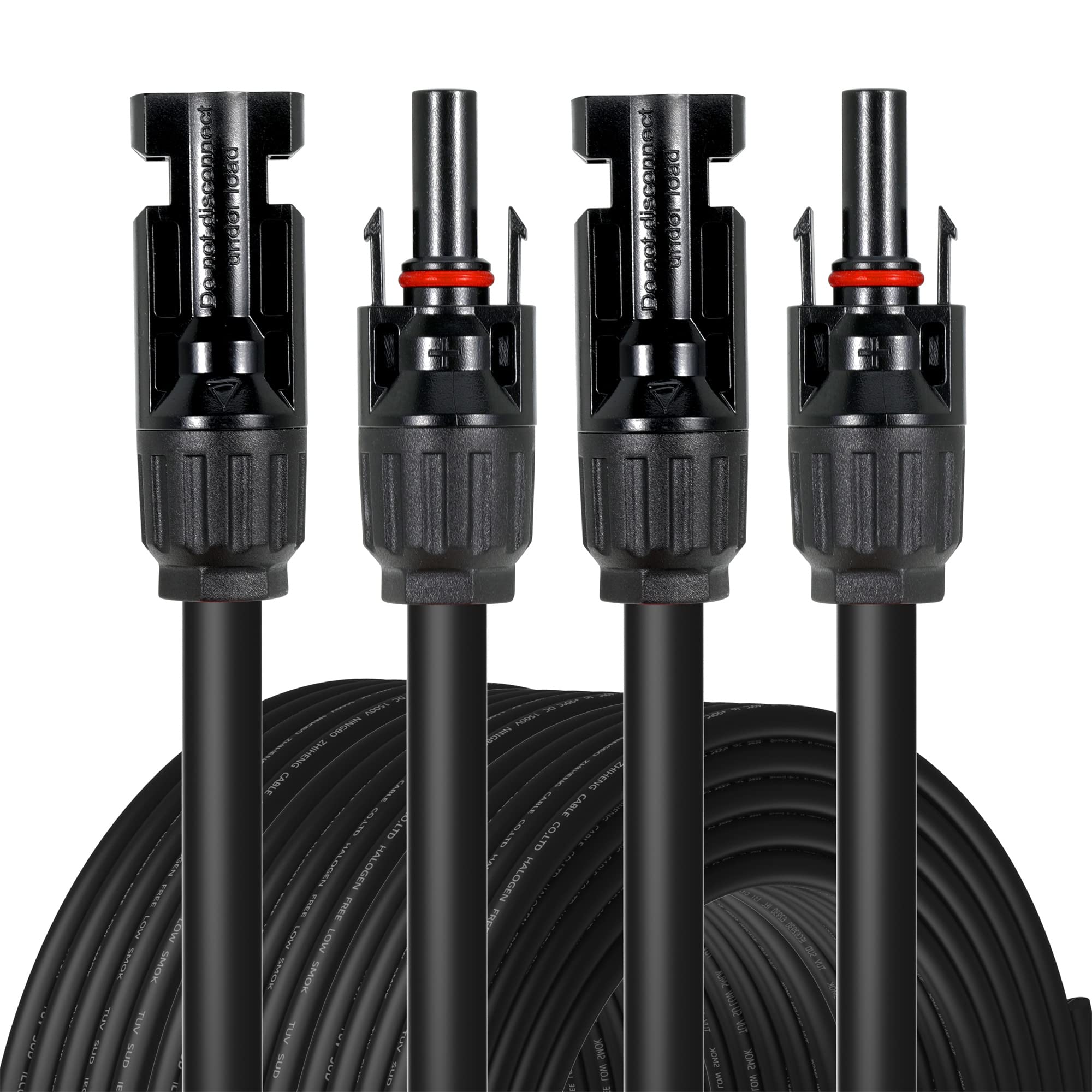 10AWG Solar Extension Cable - 10 Gauge Solar Panel Wire 100ft with Connectors & Adapter Kit (Black) - Perfect for RV, Off-Grid & Home Solar Systems