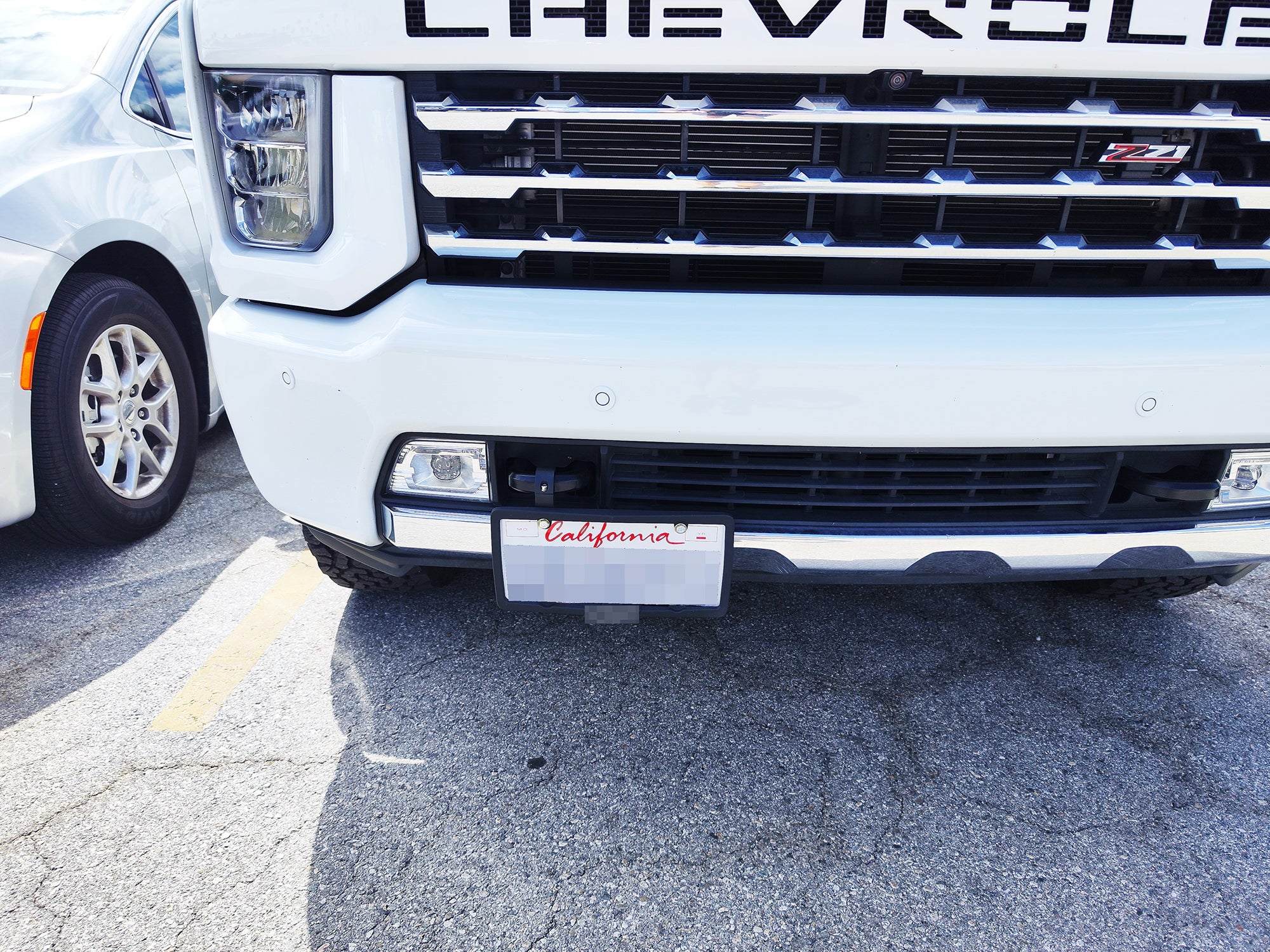 Chevy Silverado & GMC Sierra Front Tow Hook License Plate Relocation Bracket Kit - Off-Road Legal Solution for State Compliance (Fits 2007-2023 Models) | Perfect for Trail Riding, Car Shows & State Inspections