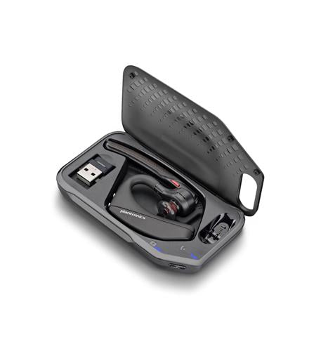 Poly Voyager 5200 UC Wireless Bluetooth Headset with Noise Cancelling Mic - USB-A Adapter Included for PC/Laptop - Perfect for Remote Work, Video Calls & Office Meetings