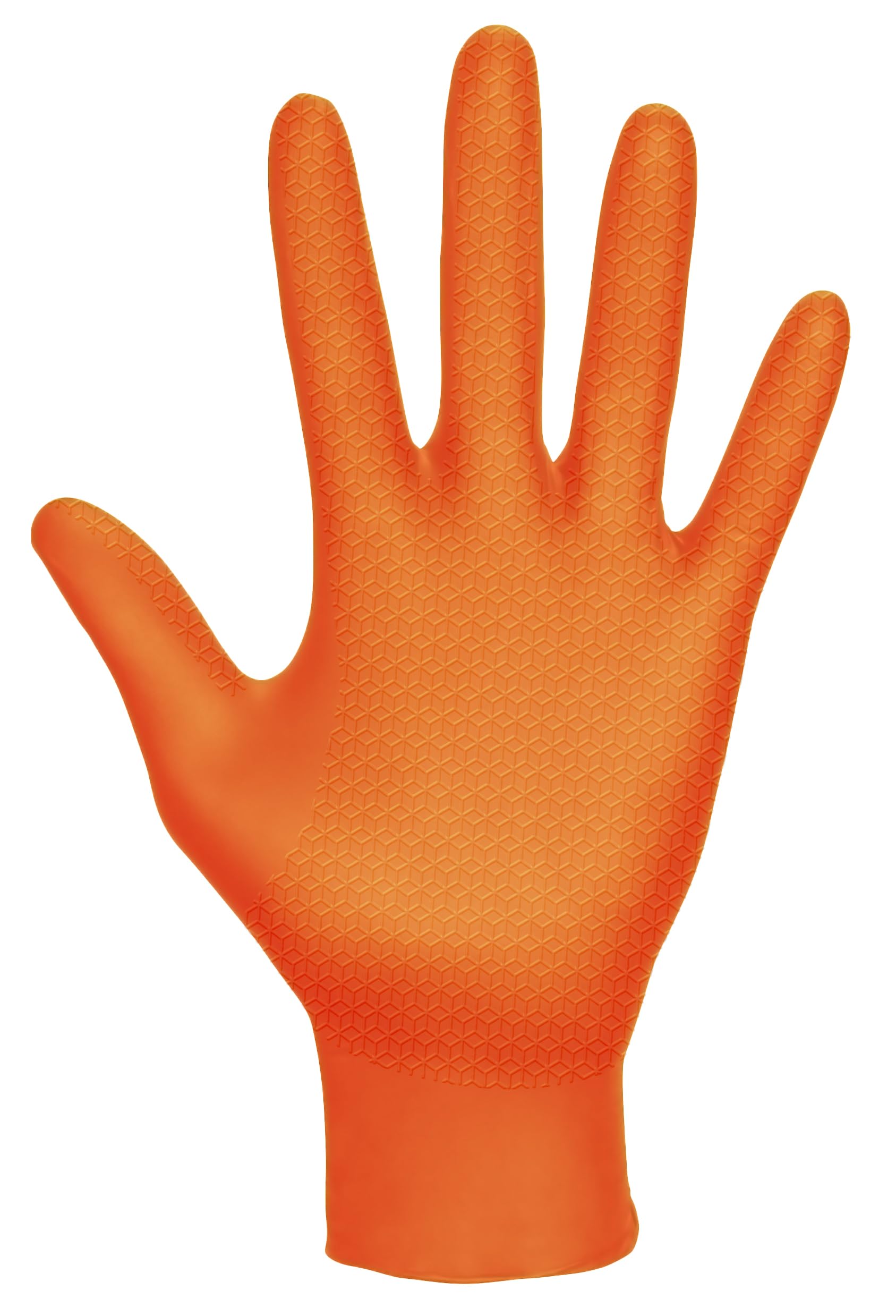 SAS Astro-Grip Powder-Free Exam Grade Nitrile Disposable Gloves - 10 Boxes (100 Gloves Each), Orange, 7 Mil - Ideal for Medical, Dental, Laboratory & Food Handling Safety