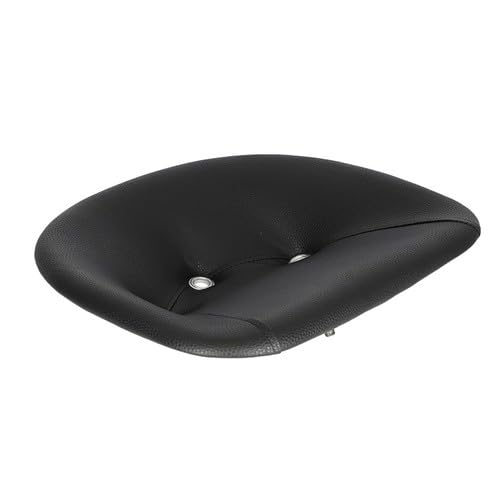 Black Vinyl Padded Steel Pan Seat - Comfortable & Durable for Kitchen, Restaurant, and Commercial Use