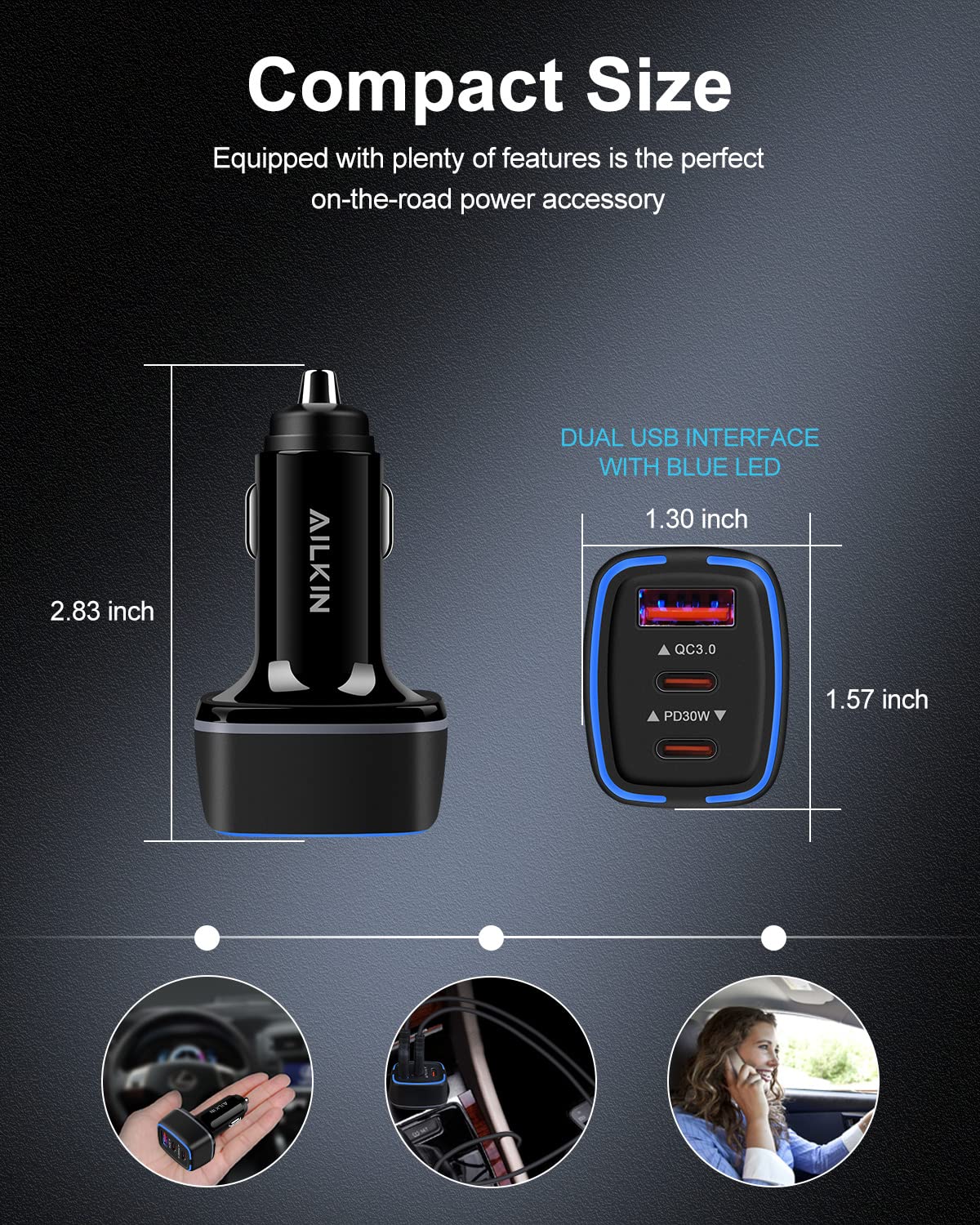 78W USB C Car Charger - Super Fast 3-Port PD Car Charger Adapter for iPhone 15/14/13 Pro Max, Samsung Galaxy S23/S22 Ultra, iPad, Google Pixel - Perfect for Road Trips & Long Commutes