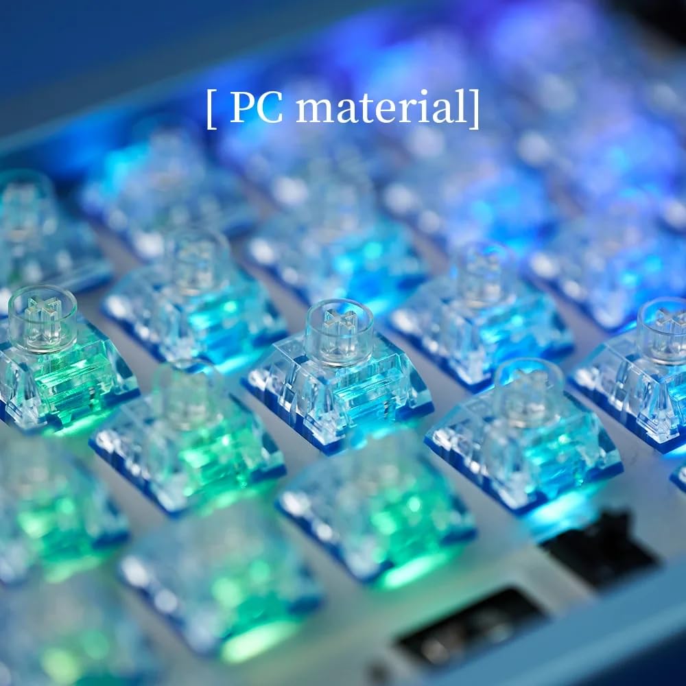 Hush Deep Sea Switch Pro RGB SMD Mechanical Keyboard Switches - Linear Islet (30pcs) for DIY Gaming Keyboards | Smooth Typing & Fast Response for PC Gamers & Programmers