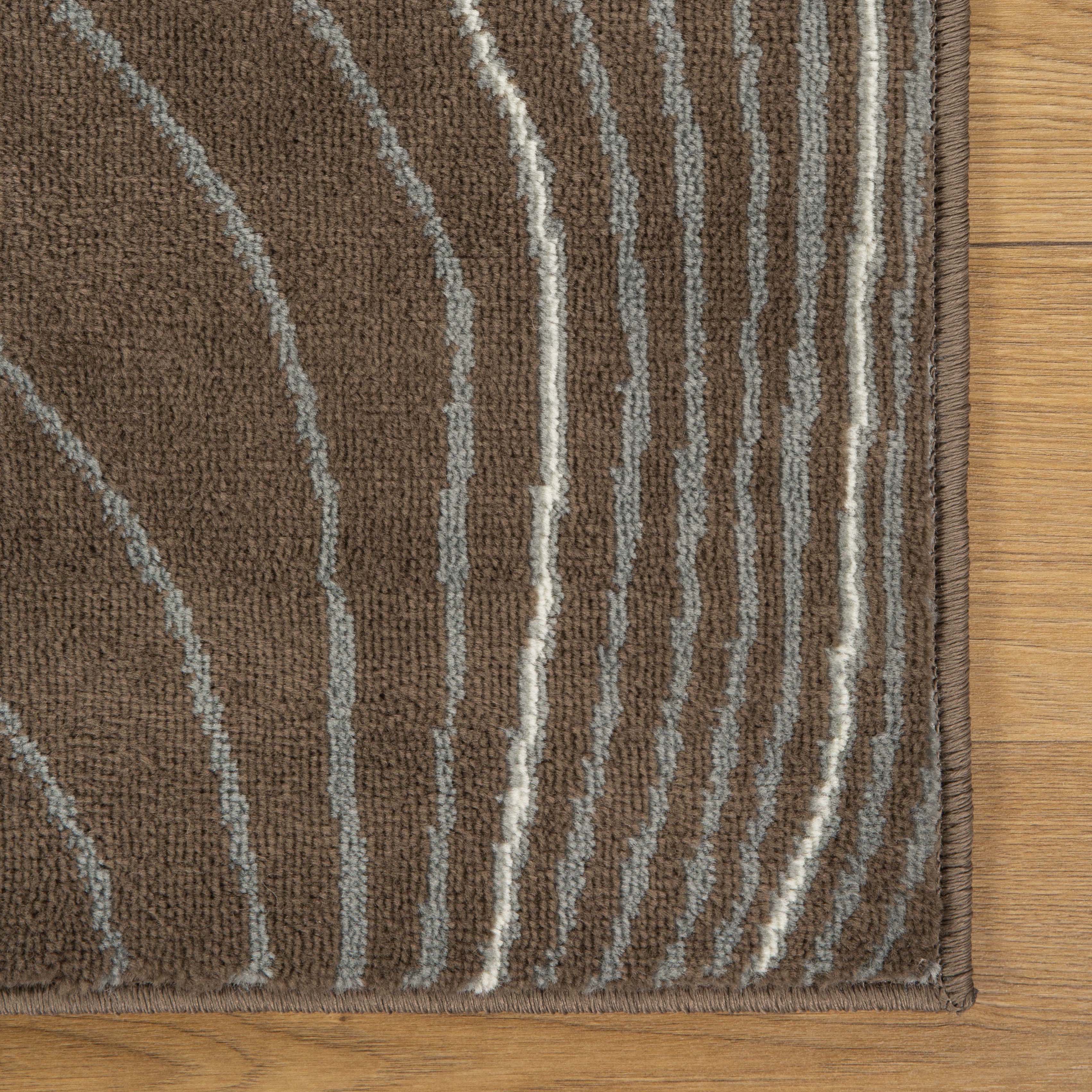 Veer Modern Abstract Wood Grain Indoor Area Rug or Runner - Non-Slip Soft Living Room Carpet for Home Decor, Bedroom, Office - Perfect for Boho, Farmhouse & Contemporary Styles