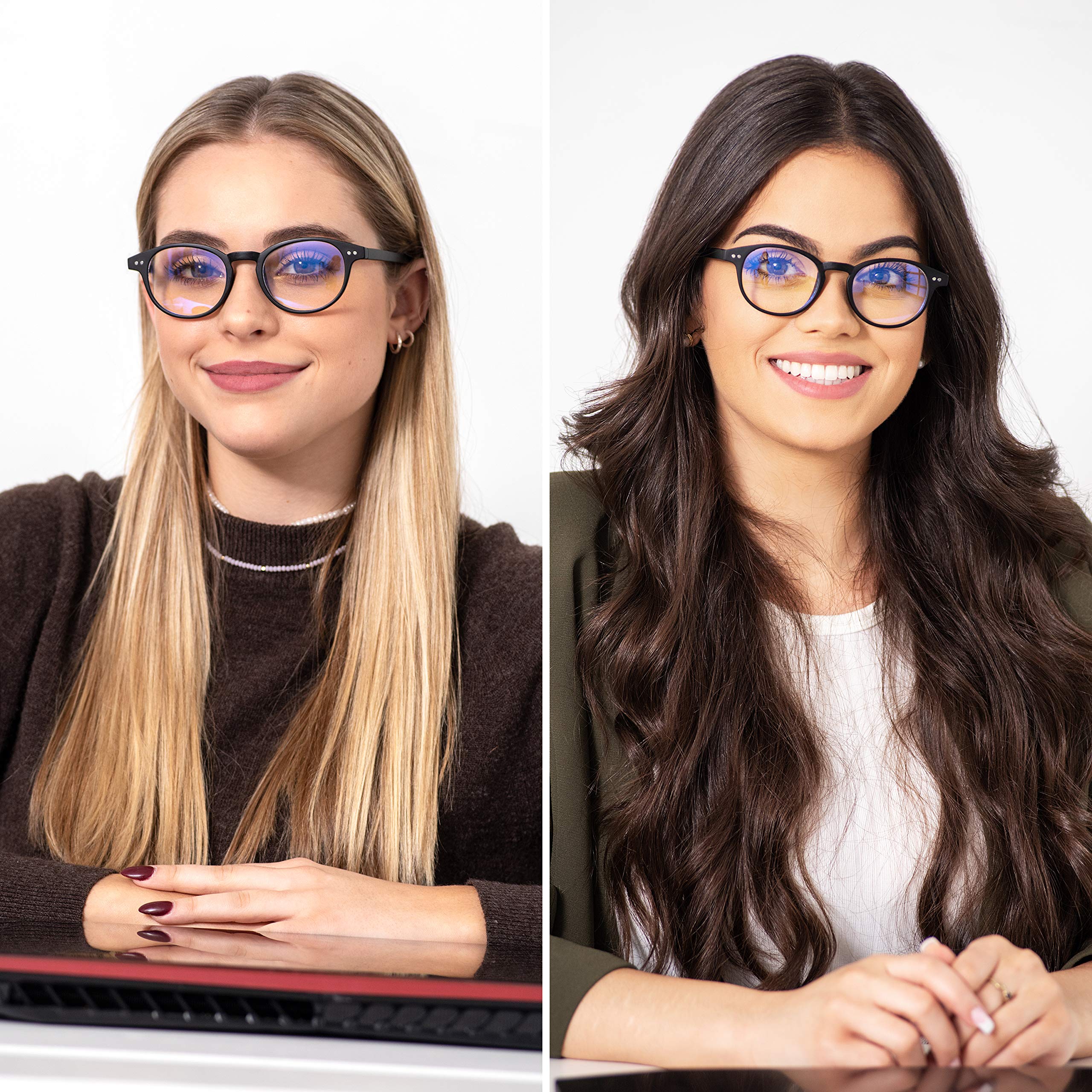 Readerest Round Blue Light Blocking Reading Glasses - 1.50 Magnification Computer Glasses for Men & Women | Anti Glare, Anti Eyestrain, UV Protection | Perfect for Office Work, Gaming & Screen Time