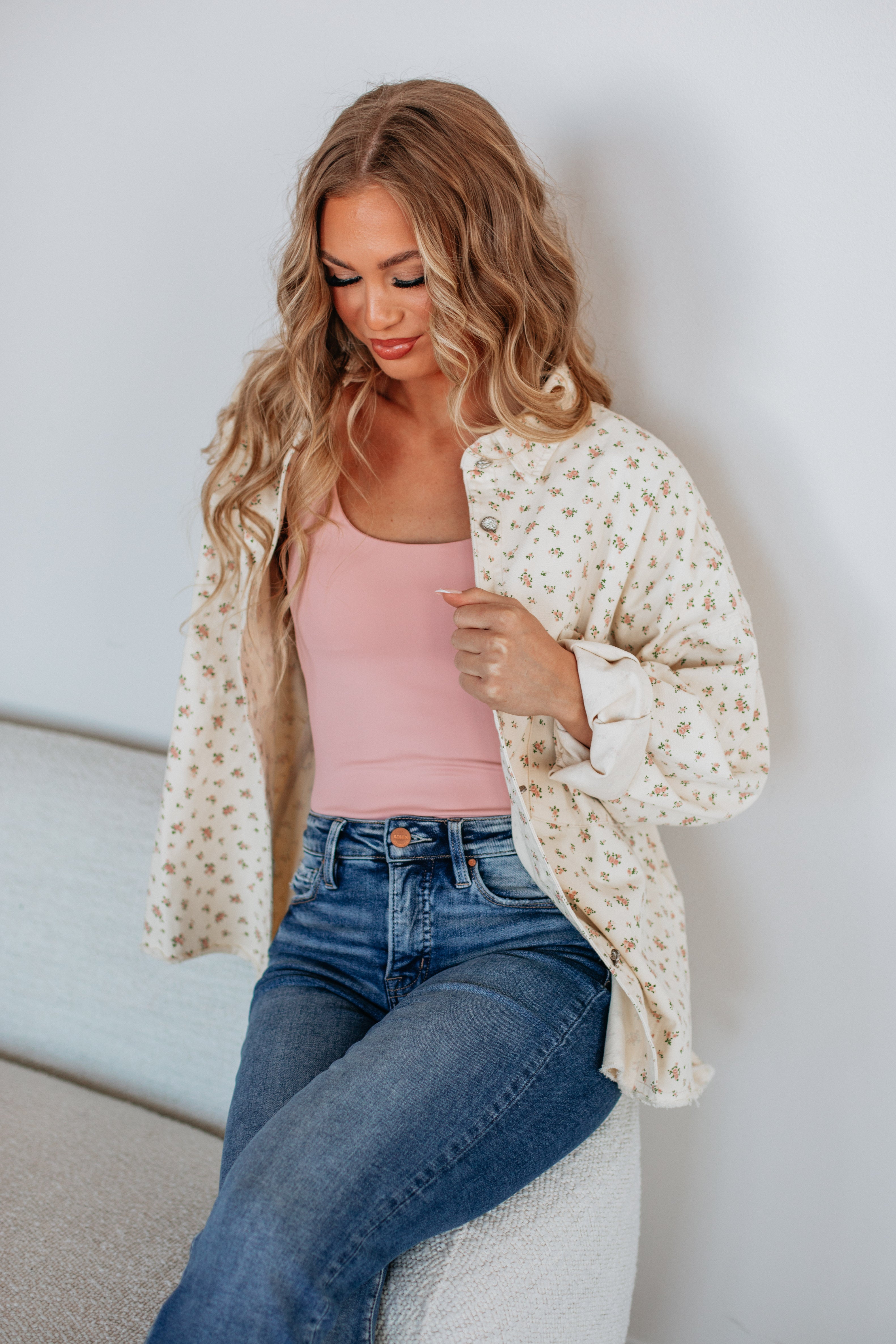 Ainara Floral Shacket - Stylish Women's Button Down Shirt Jacket for Spring & Fall | Perfect for Casual Outfits, Layering & Outdoor Activities